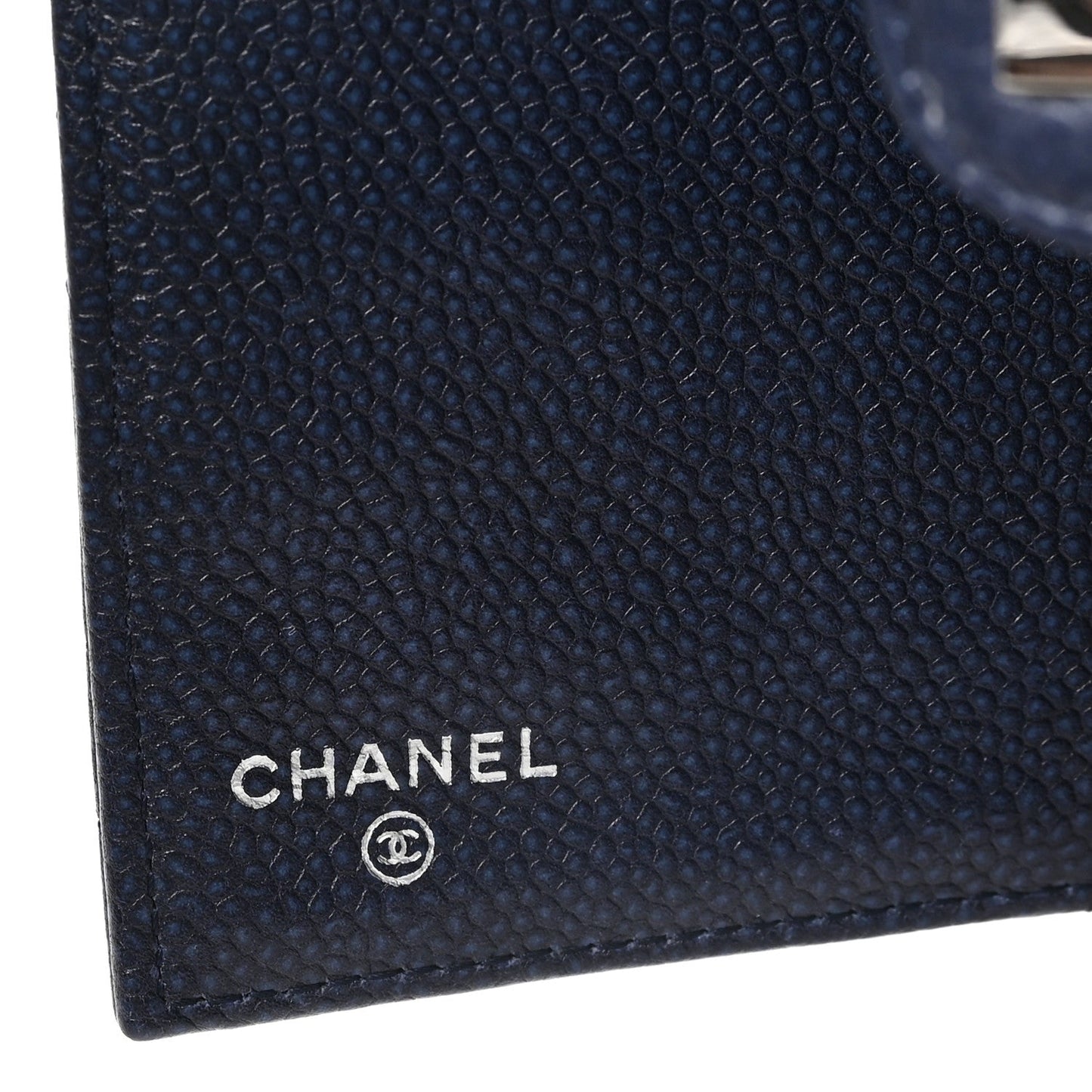 Caviar Quilted Reissue Long Flap Wallet Navy