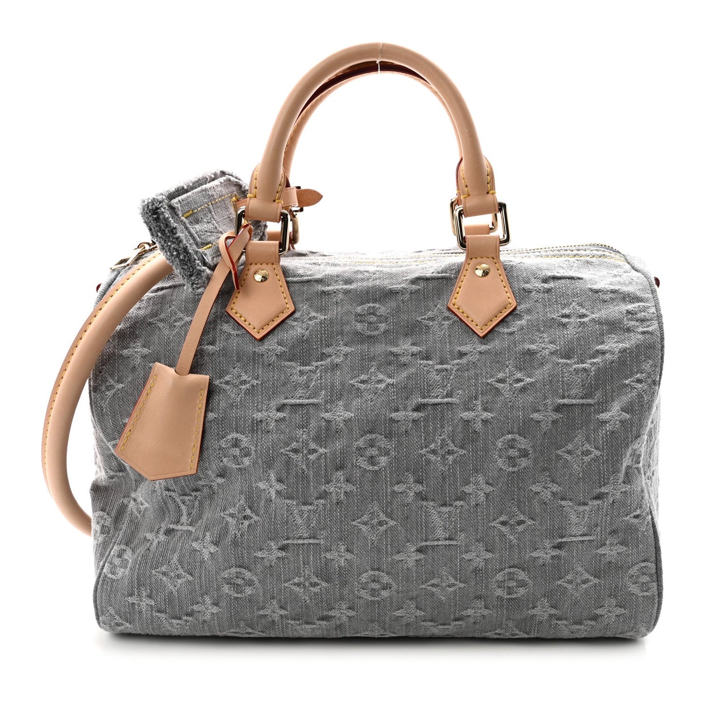 Monogram Denim Speedy Soft 30 Washed Gray