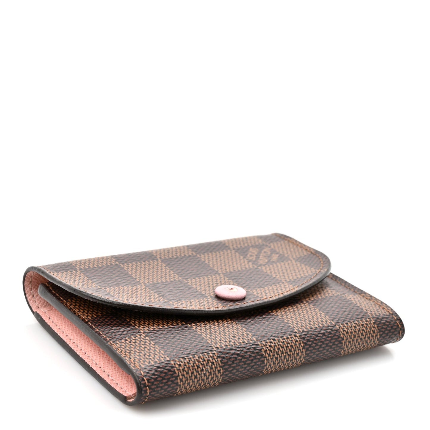 Damier Ebene Rosalie Coin Purse Rose Ballerine