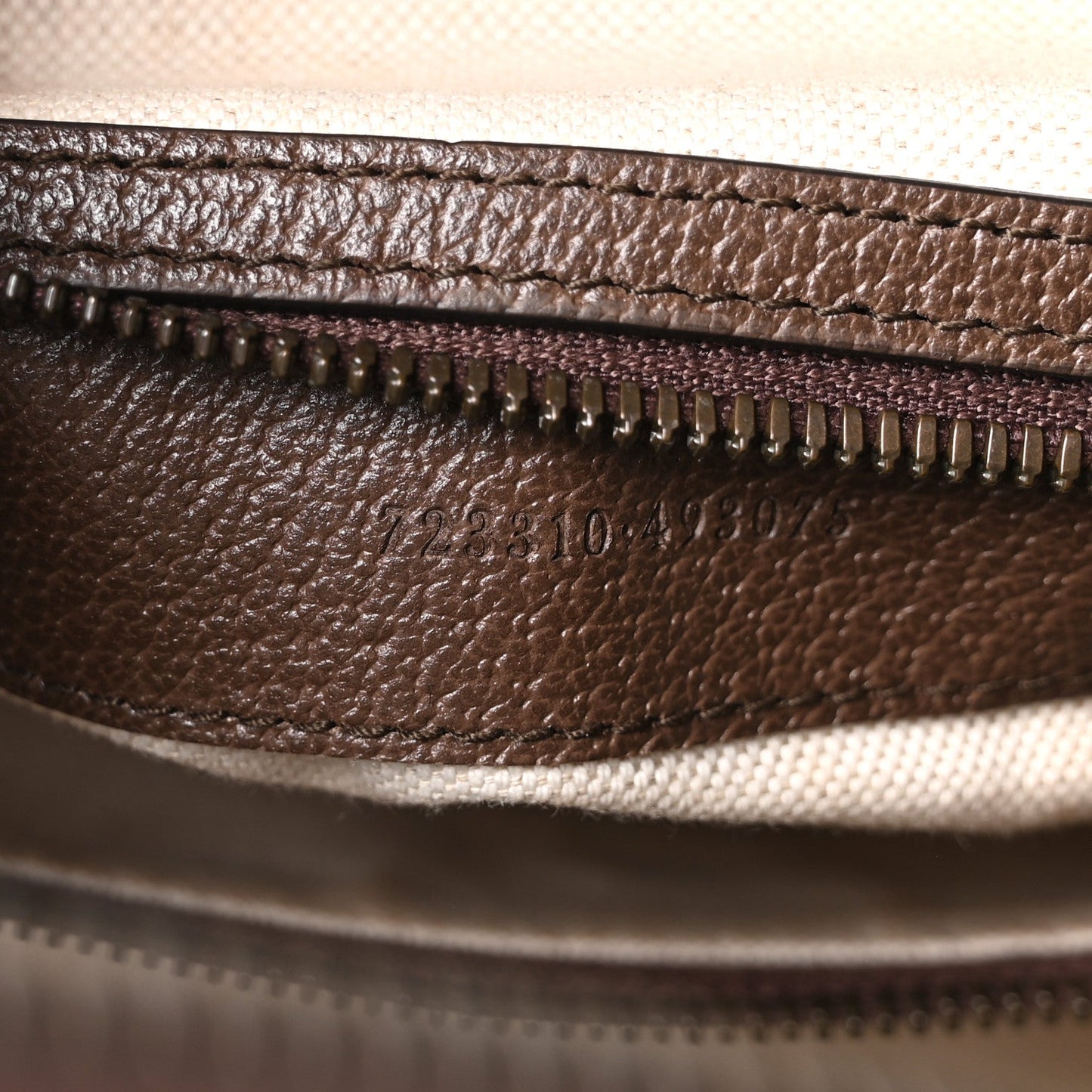 GG Supreme Monogram Textured Dollar Calfskin Web Large Savoy Bowling Bag Beige Ebony New Acero