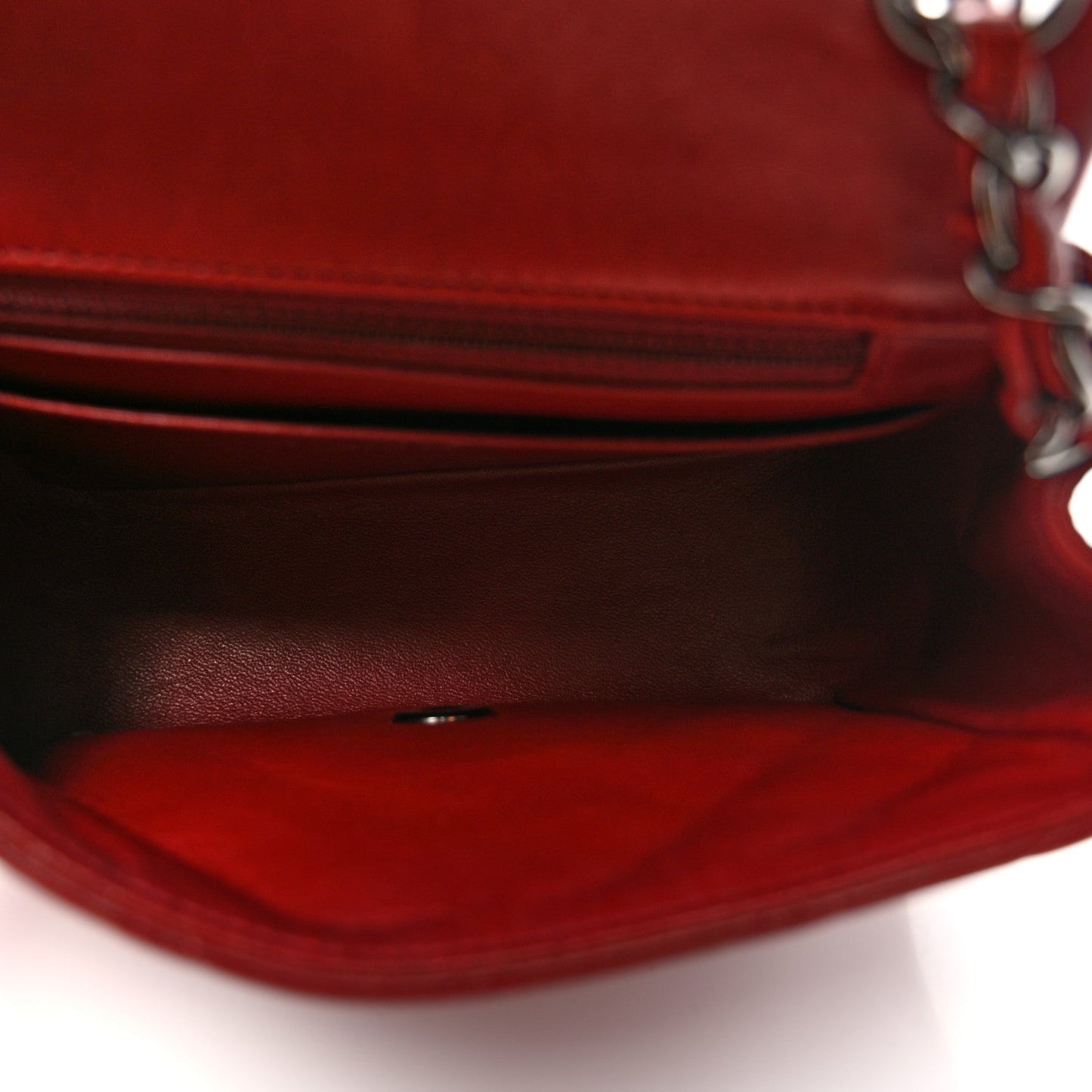 Lambskin Quilted Mini Square Flap Red