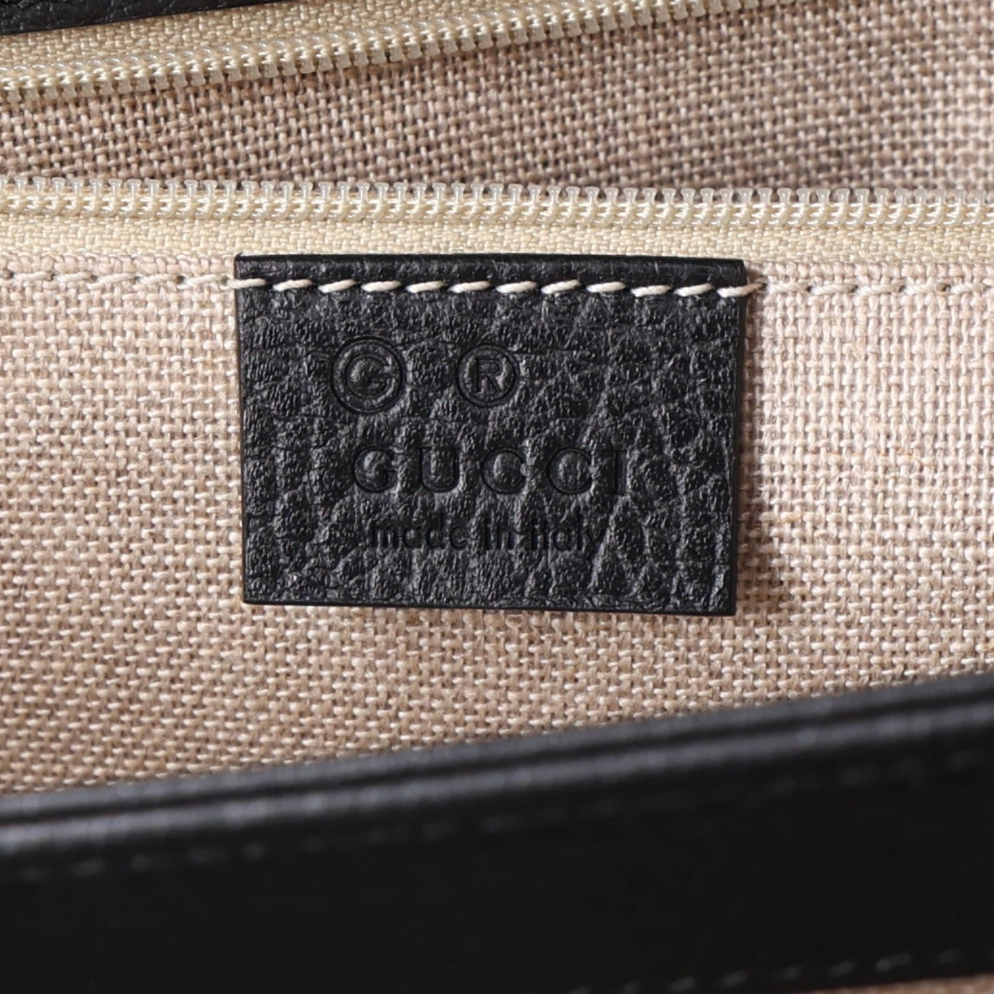 Dollar Calfskin Interlocking G Shoulder Bag Black