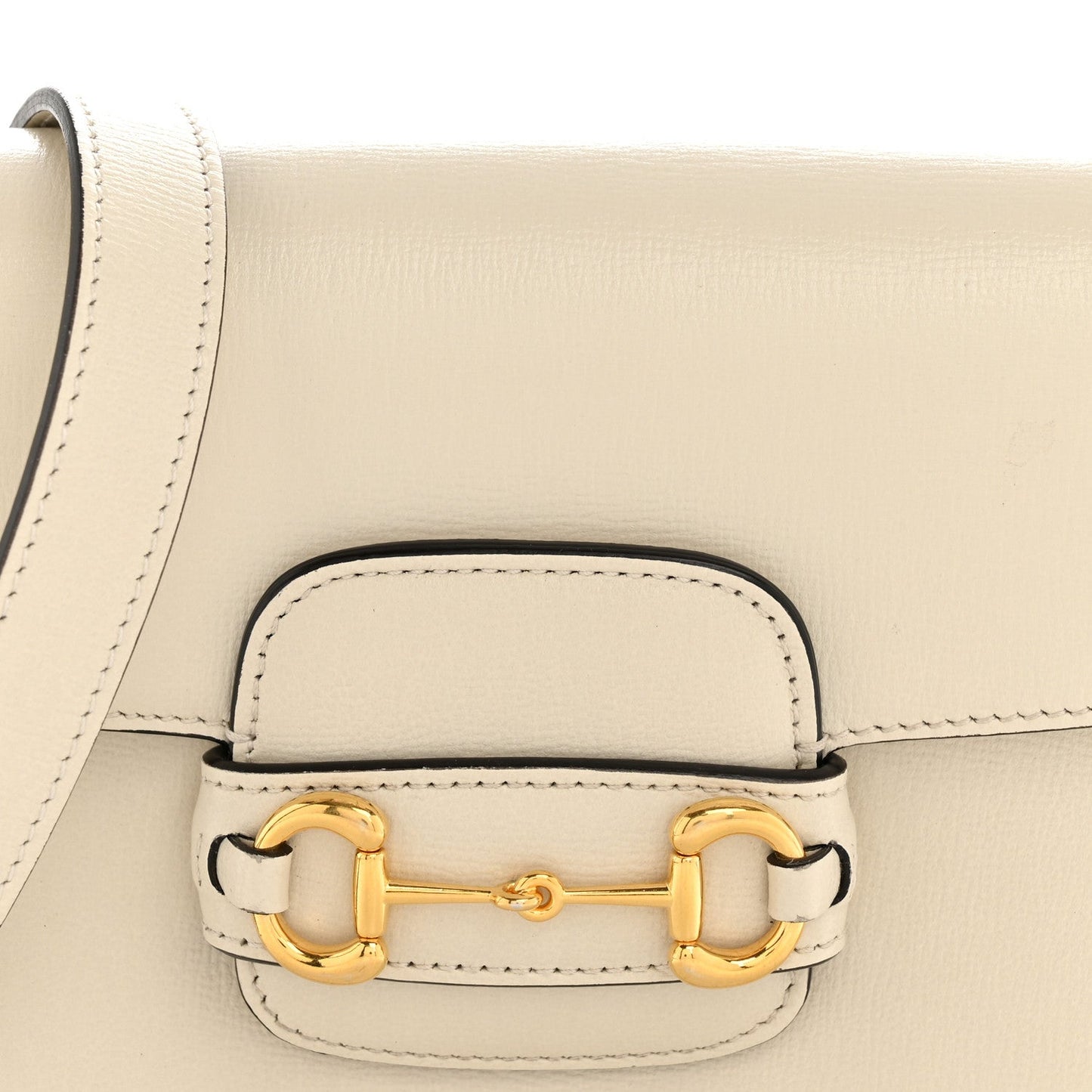 Azalea Calfskin Horsebit 1955 Shoulder Bag Mystic White