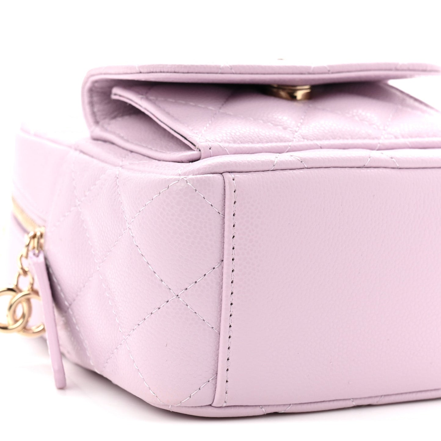 Caviar Quilted CC Mini Classic Backpack Light Purple