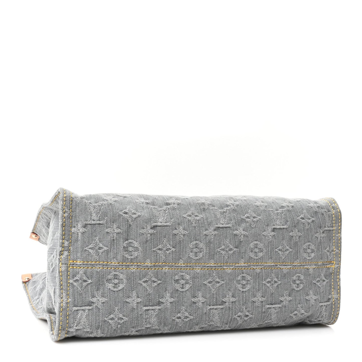 Monogram Denim Onthego MM Washed Gray