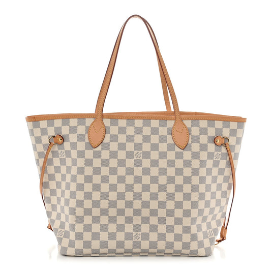 Damier Azur Neo Neverfull MM Rose Ballerine