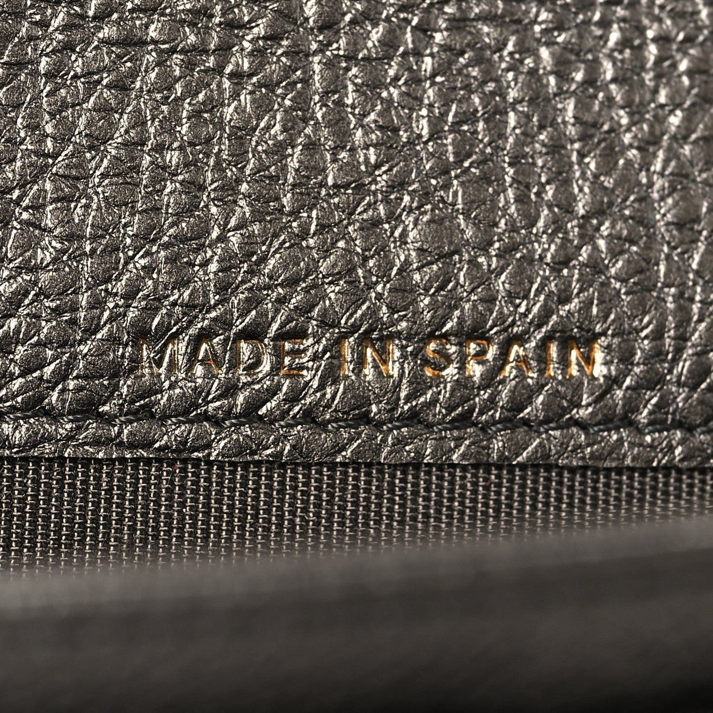 Metallic Calfskin Quilted Reissue Flap Card Holder Charcoal