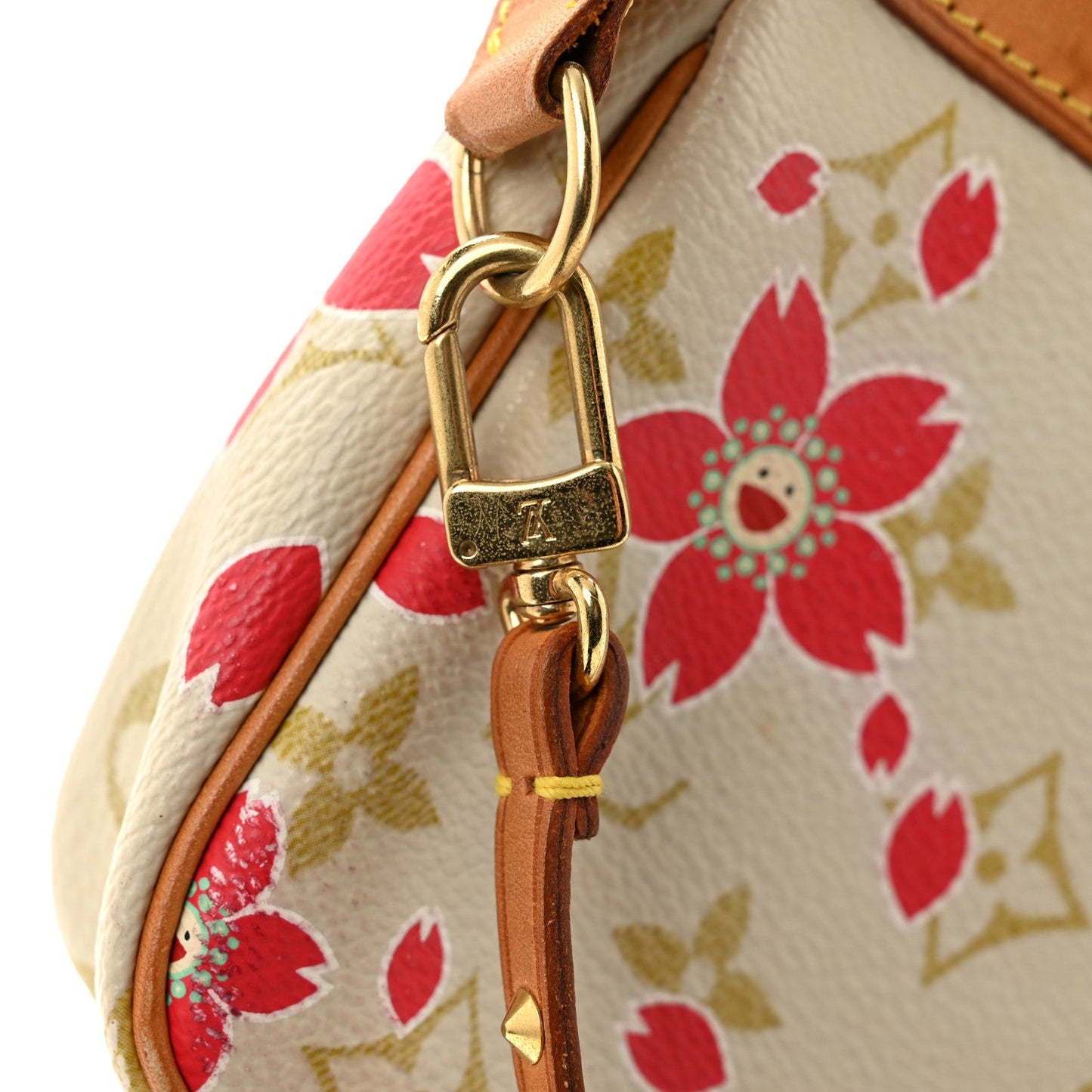 Monogram Cherry Blossom Pochette Accessories Red
