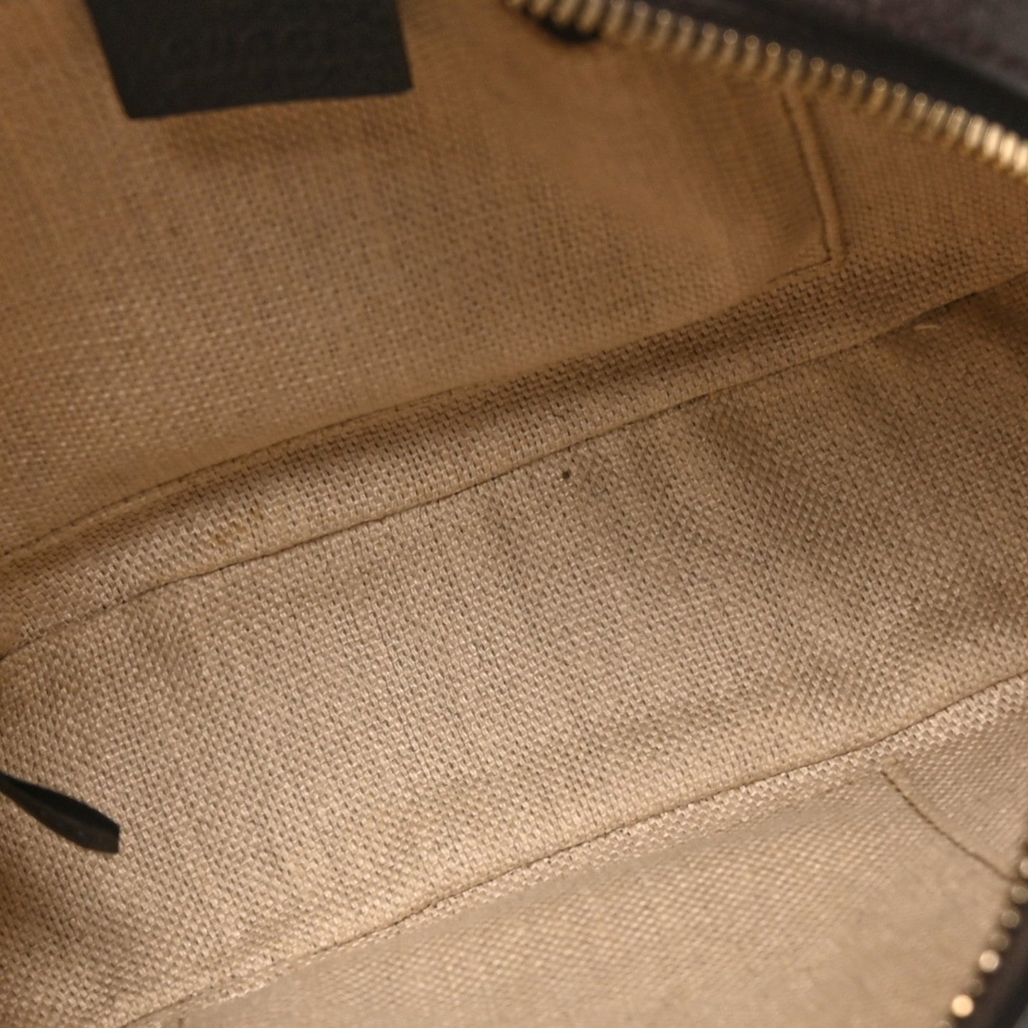GG Supreme Monogram Web Small Webby Bee Shoulder Bag Dark Brown