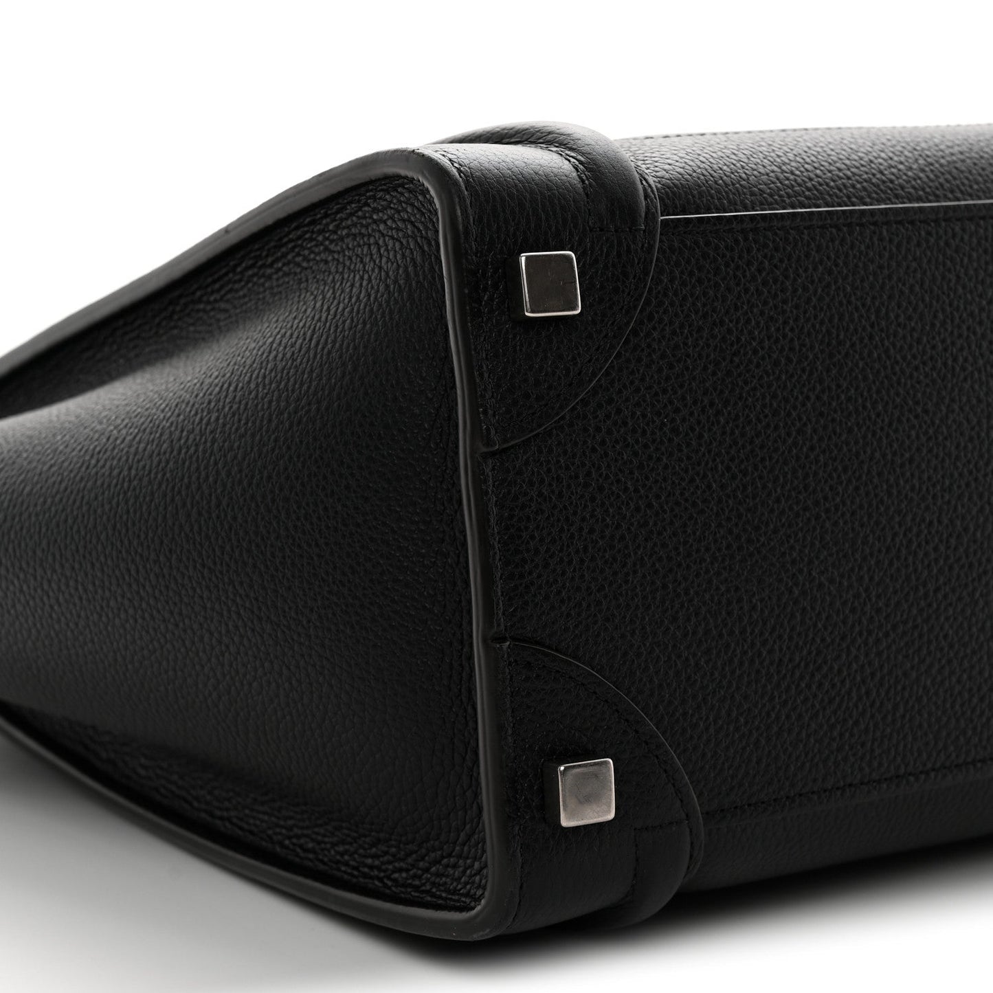 Drummed Calfskin Micro Luggage Black