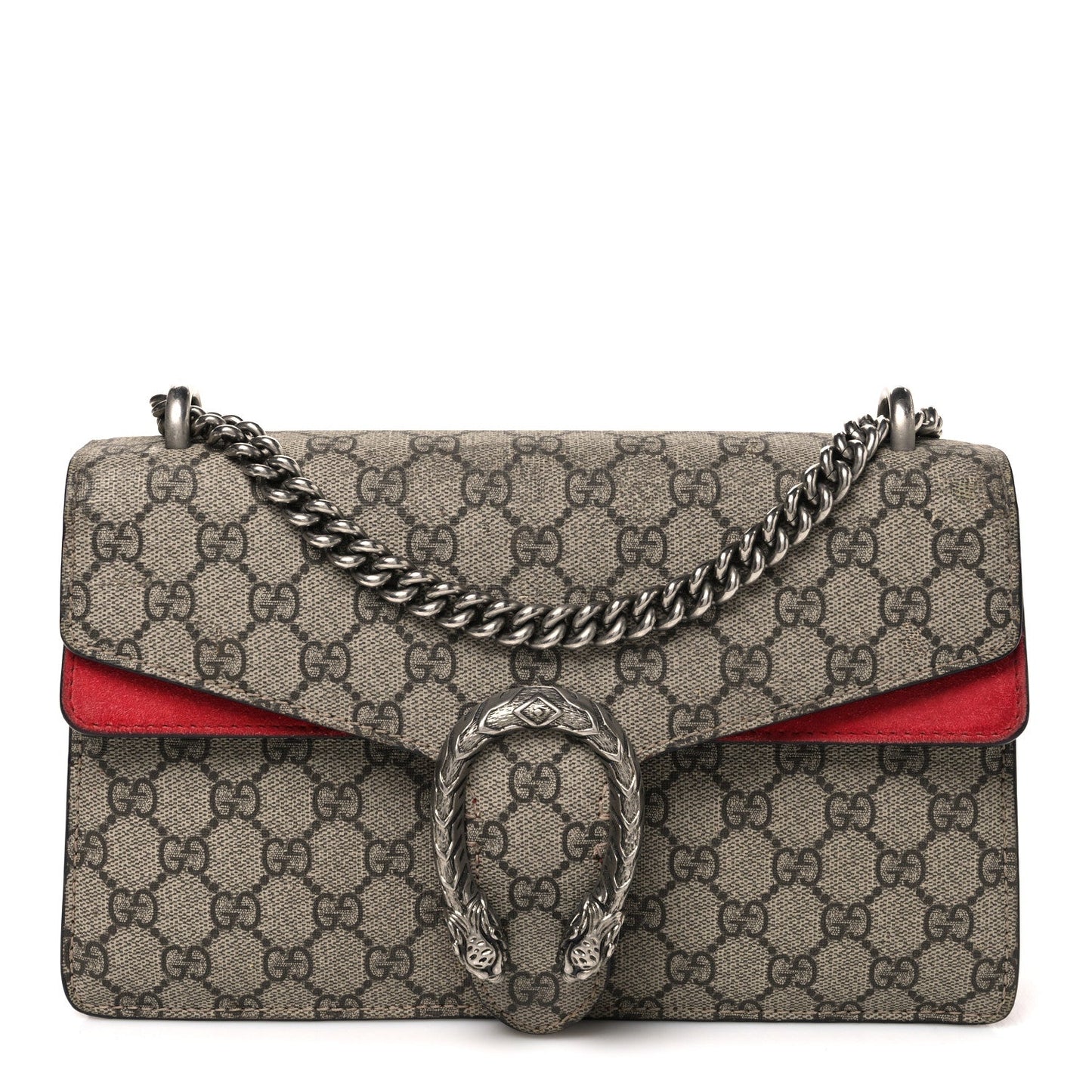 GG Supreme Monogram Small Dionysus Shoulder Bag Red