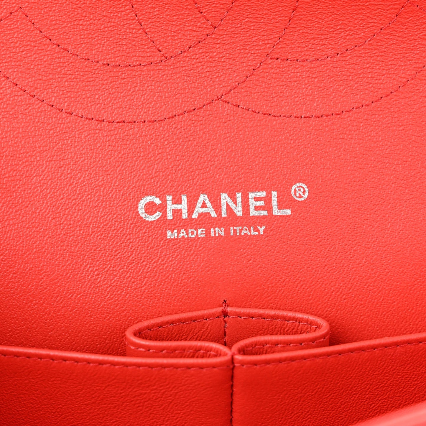 Lambskin Quilted Jumbo Double Flap Red