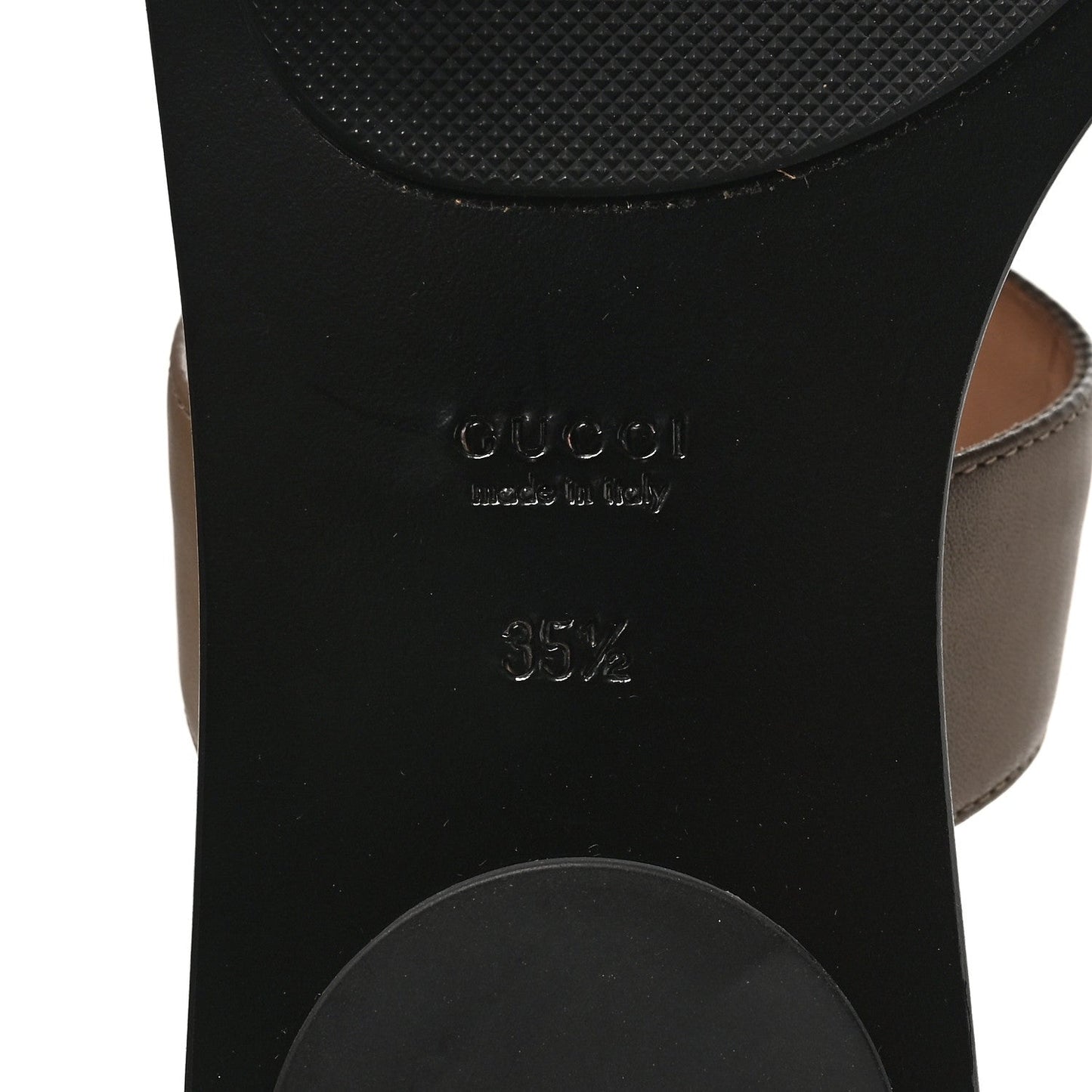 Calfskin GG Marmont Thong Sandals 35 Mud 35.5 Mud