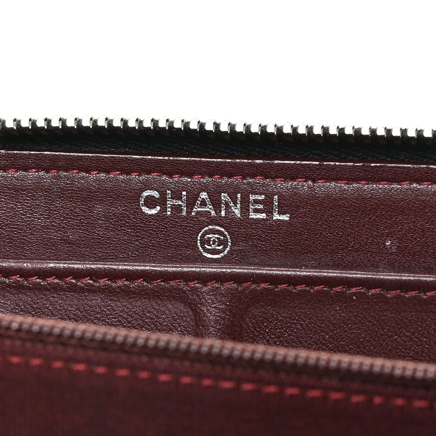 Lambskin Quilted Large Gusset Zip Around Wallet Black