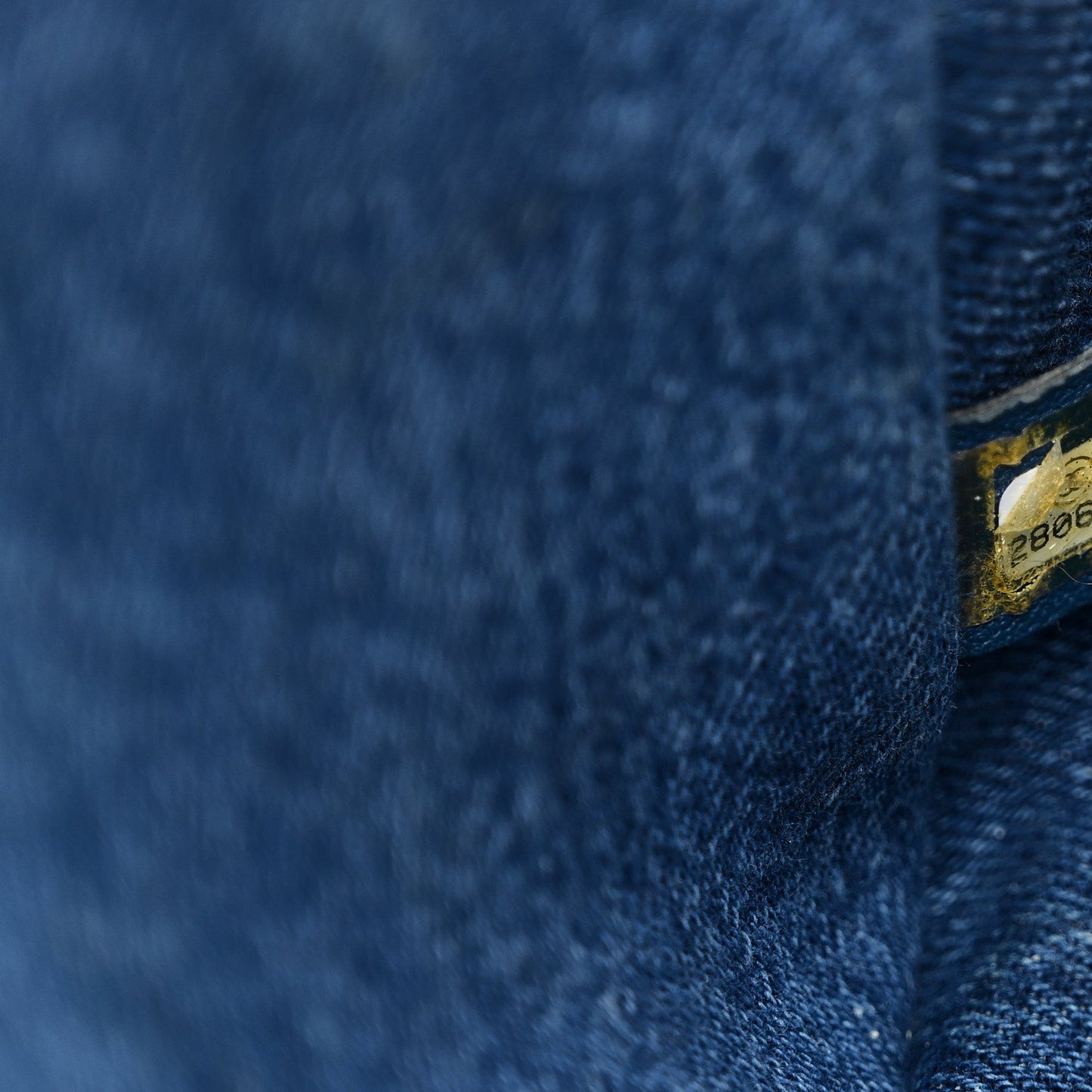 Denim Shearling Hieroglyph Flap Blue