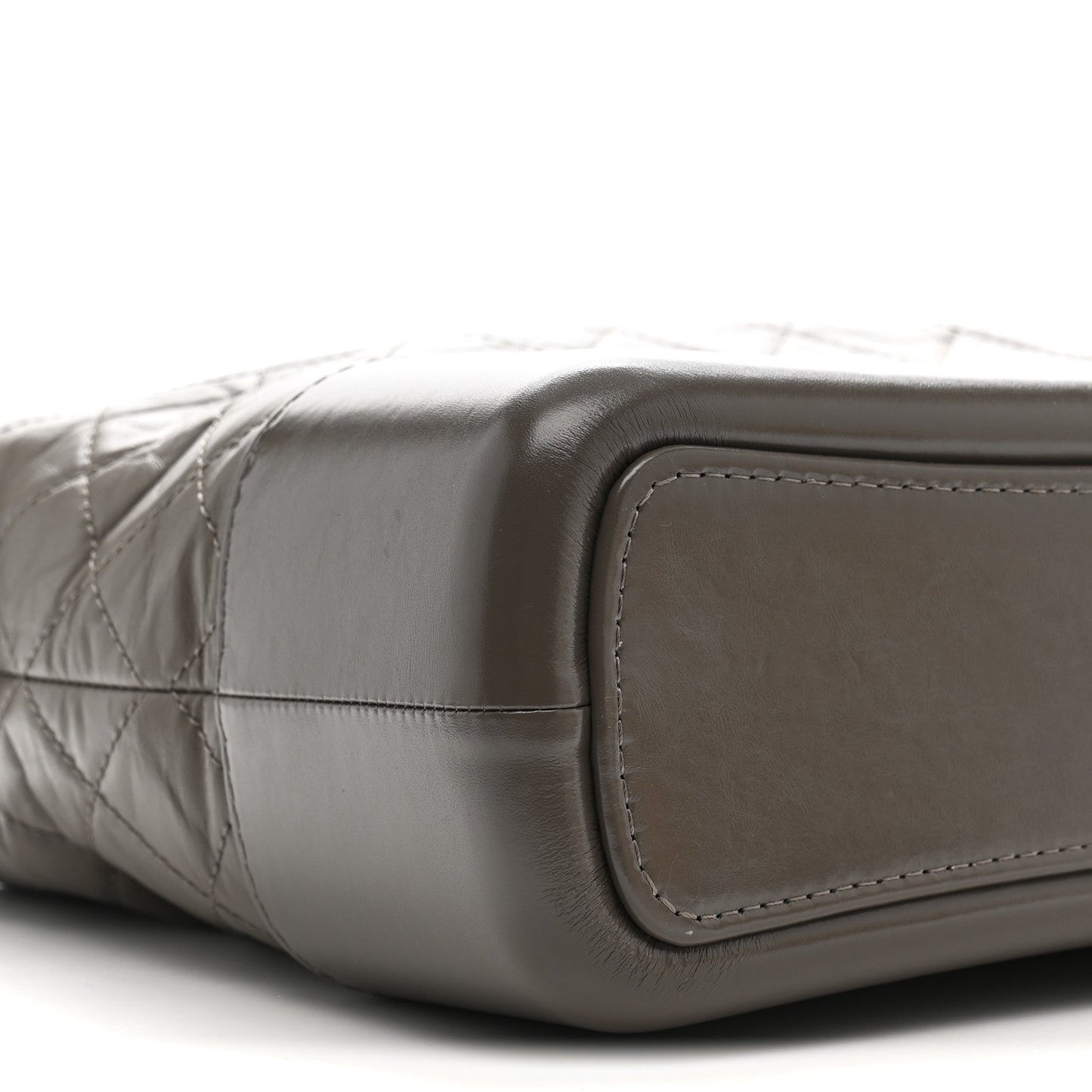 Aged Calfskin Quilted Medium Gabrielle Hobo Grey