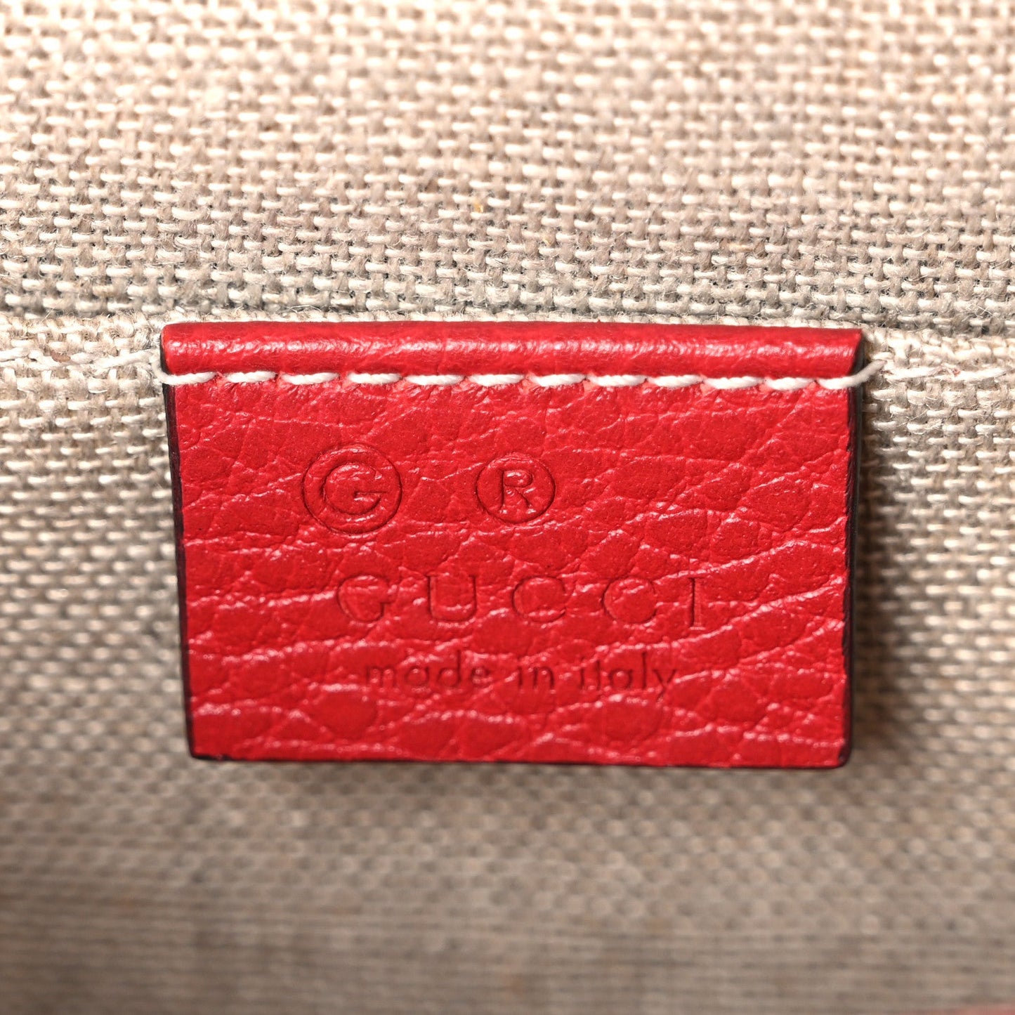 Dollar Calfskin Small Interlocking G Shoulder Bag Red