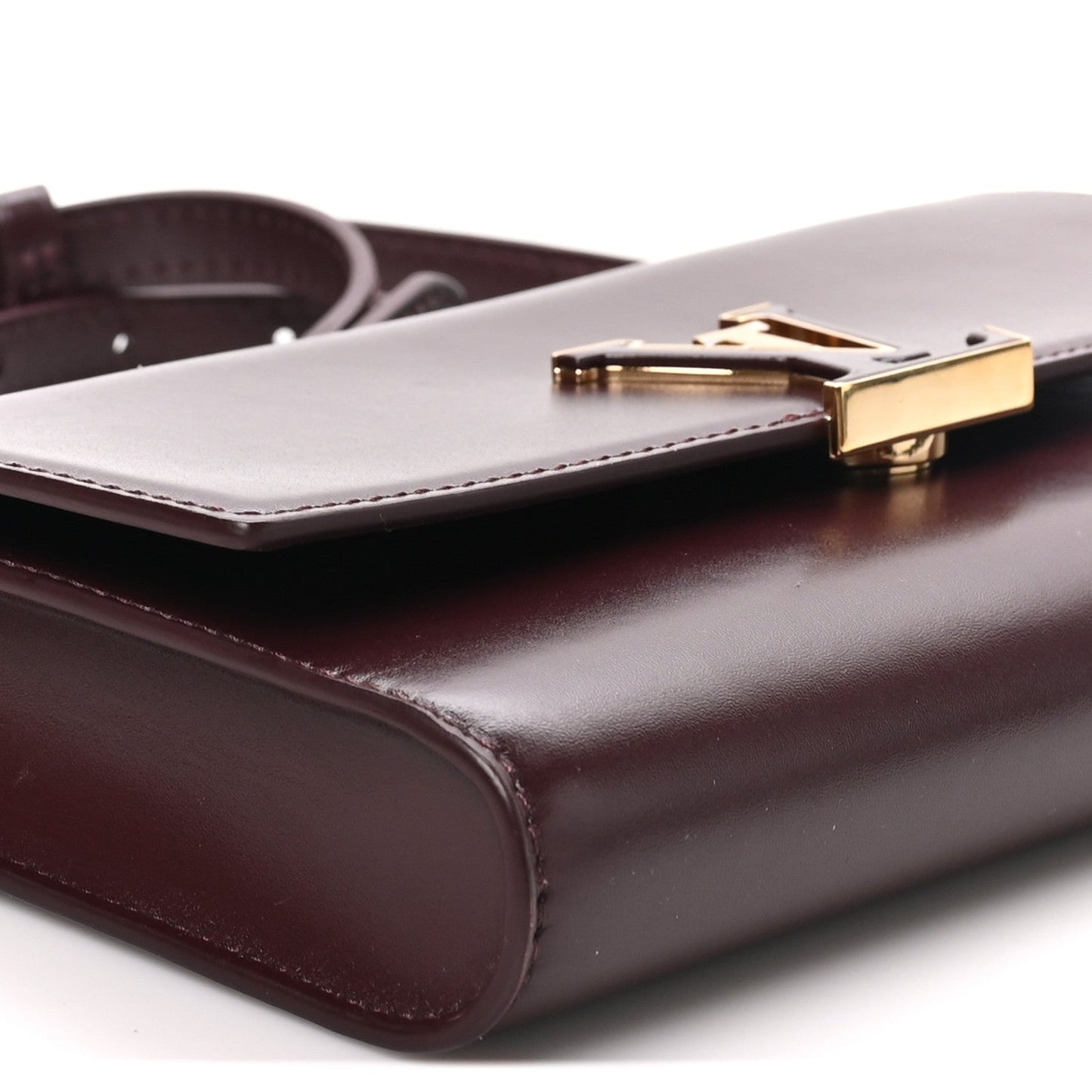 Calfskin LV Wallet On Chain Capucines Garnet