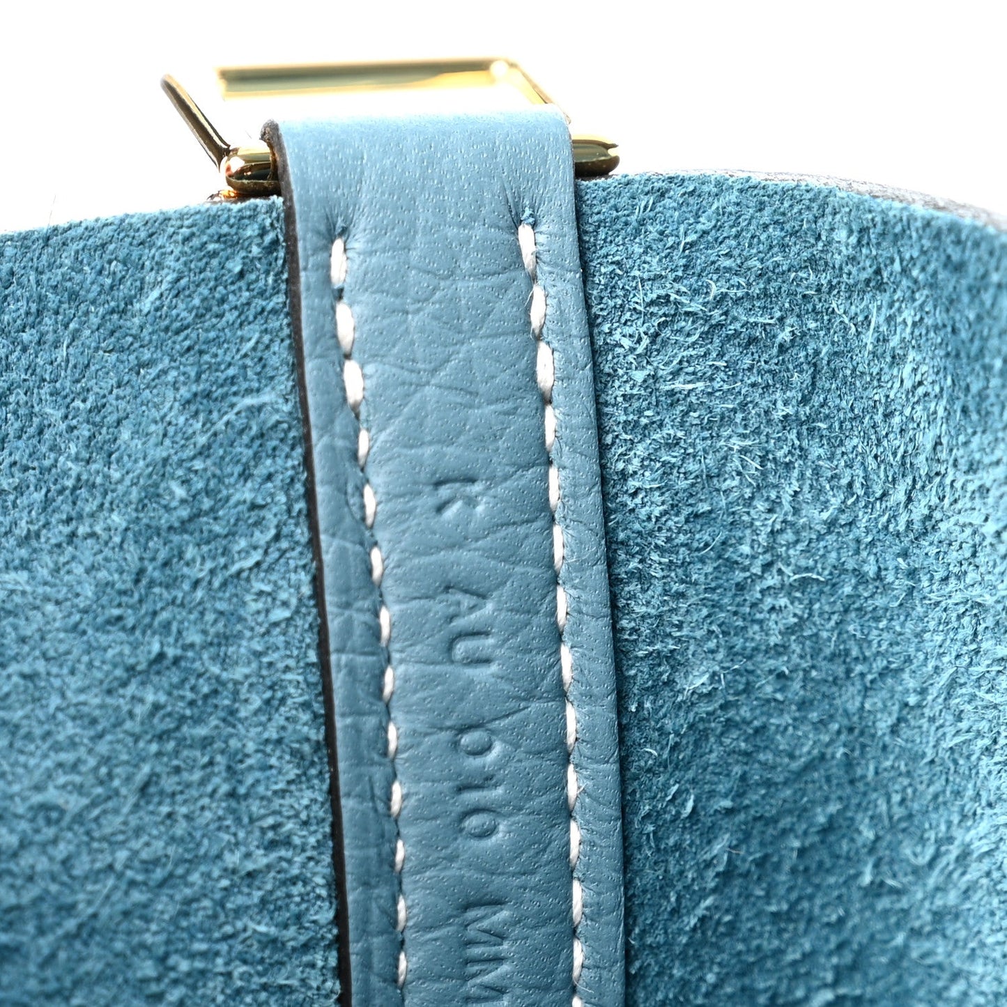 Taurillon Clemence Picotin Lock 18 PM New Blue Jean