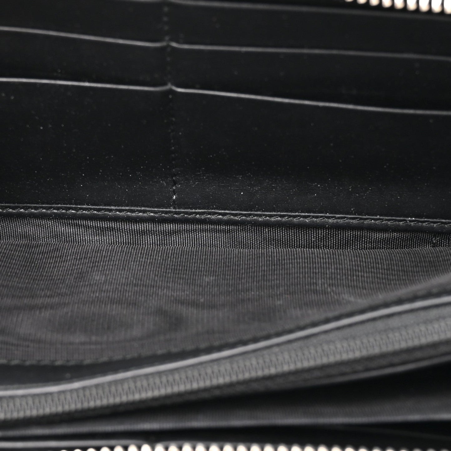 Guccissima Web Zip Around Wallet Black
