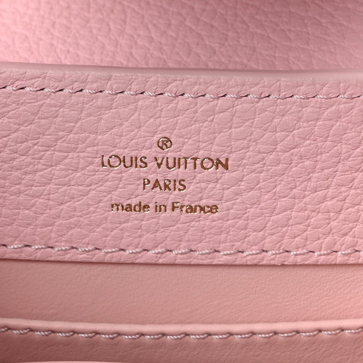 Taurillon Marble Capucines Mini Pink