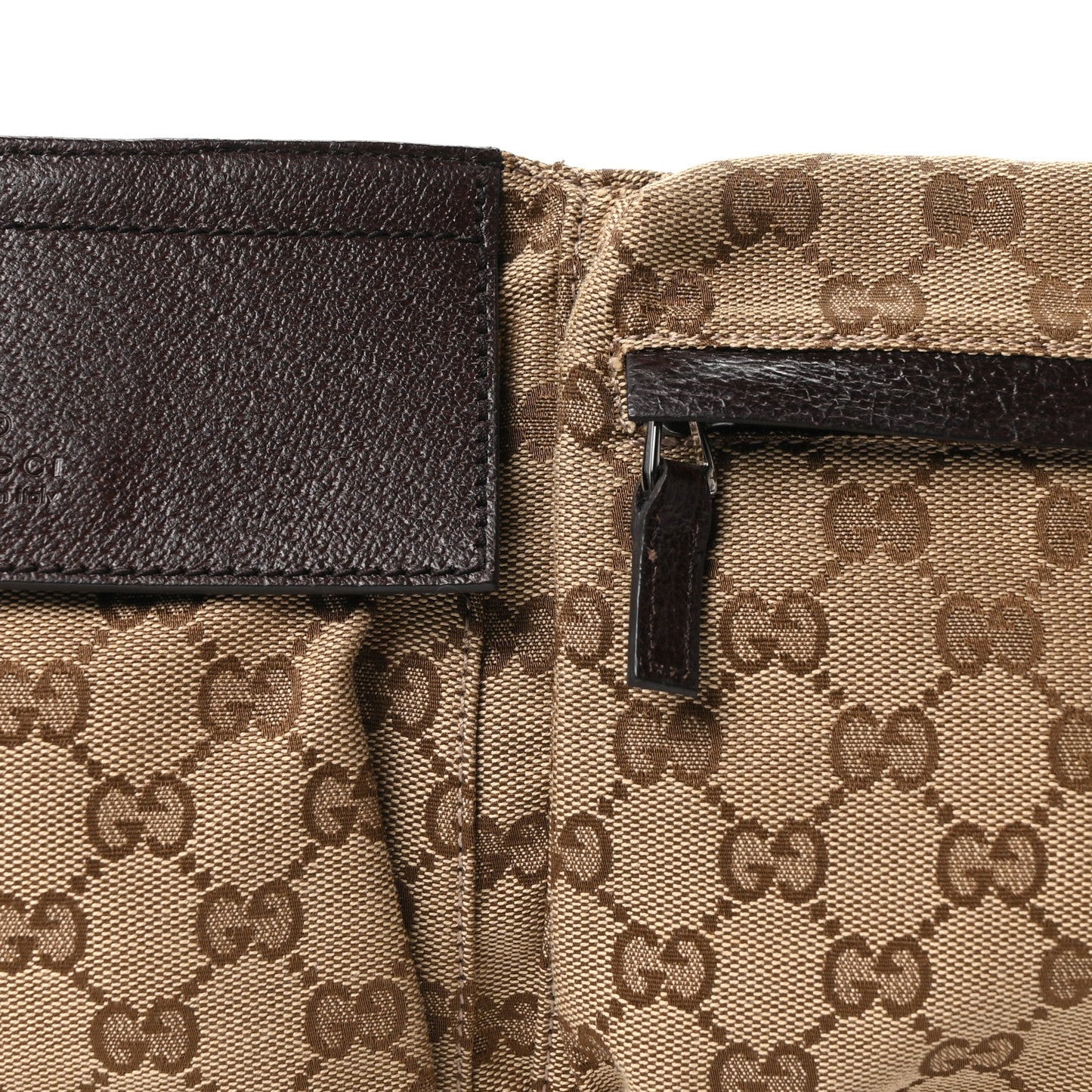 Monogram Web Belt Bag Dark Brown