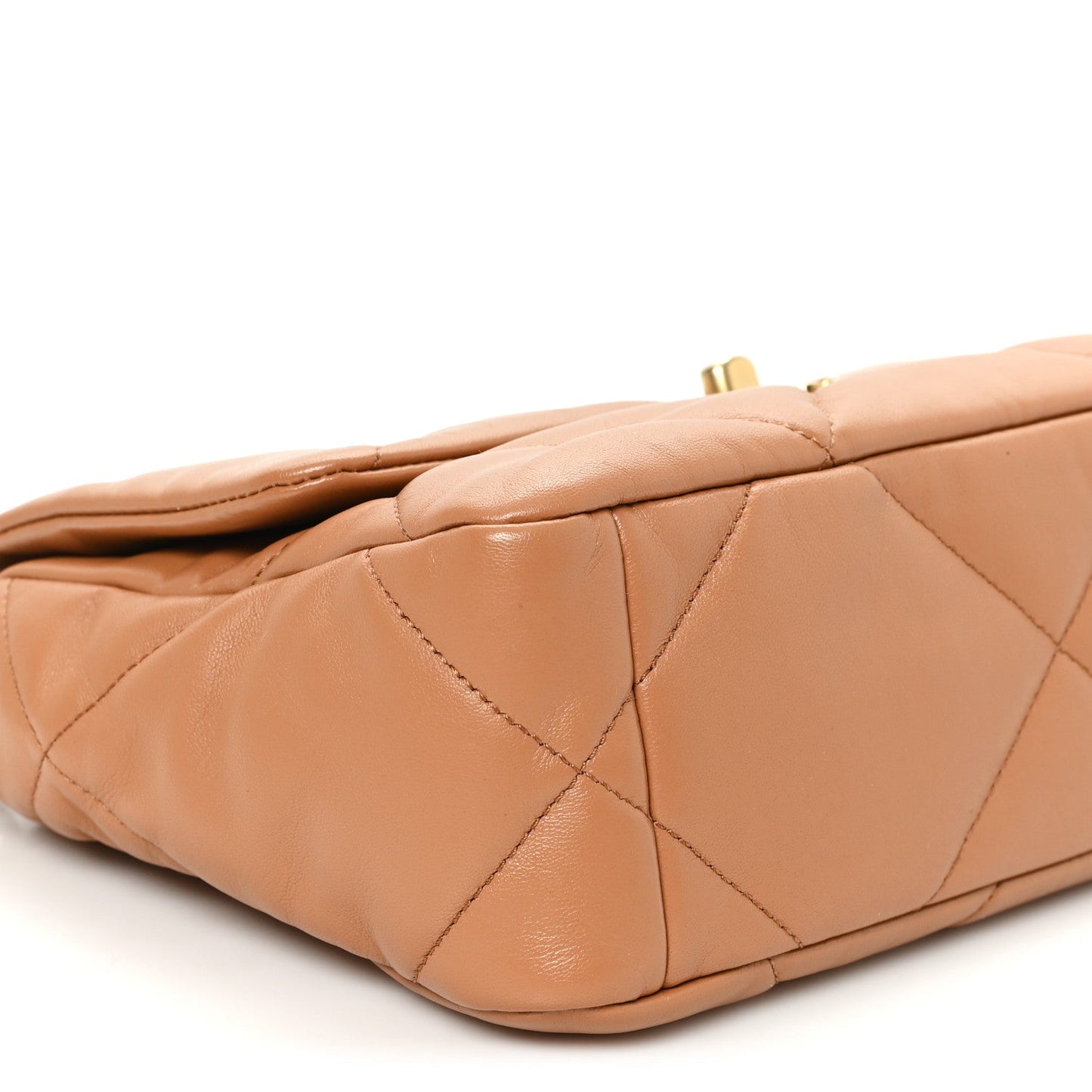 Lambskin Quilted Medium Chanel 19 Flap Brown