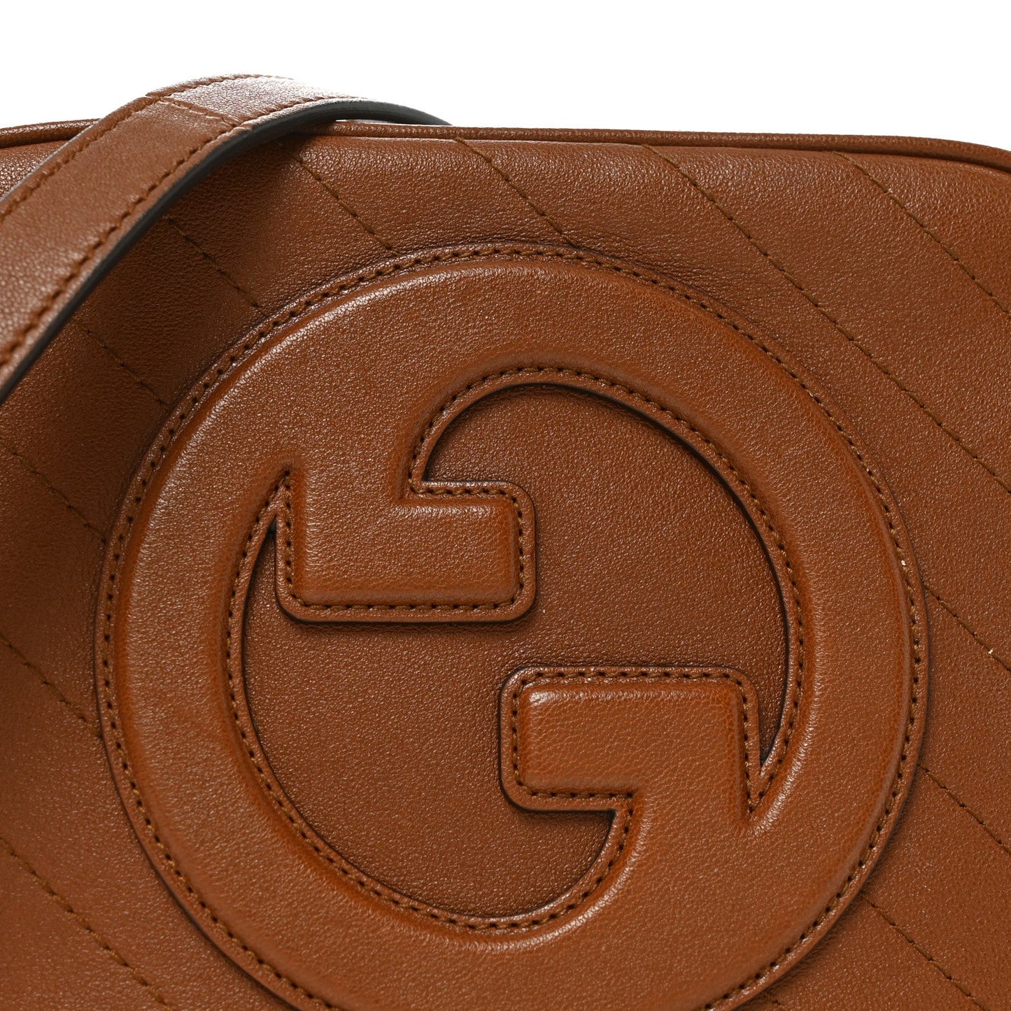 Sakai Be Green Calfskin Diagonal Stitched Small Blondie Shoulder Bag Cuir