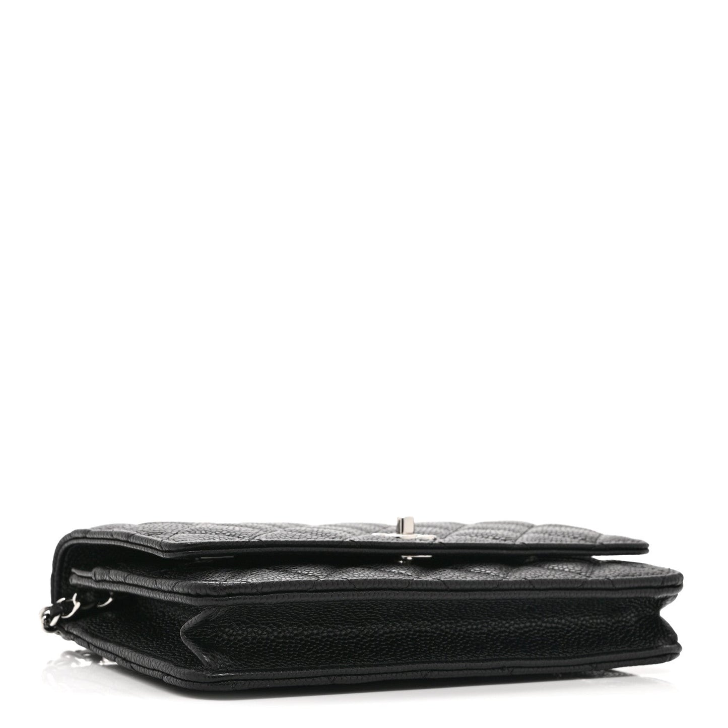 Caviar Quilted CC Turnlock Wallet On Chain WOC Black