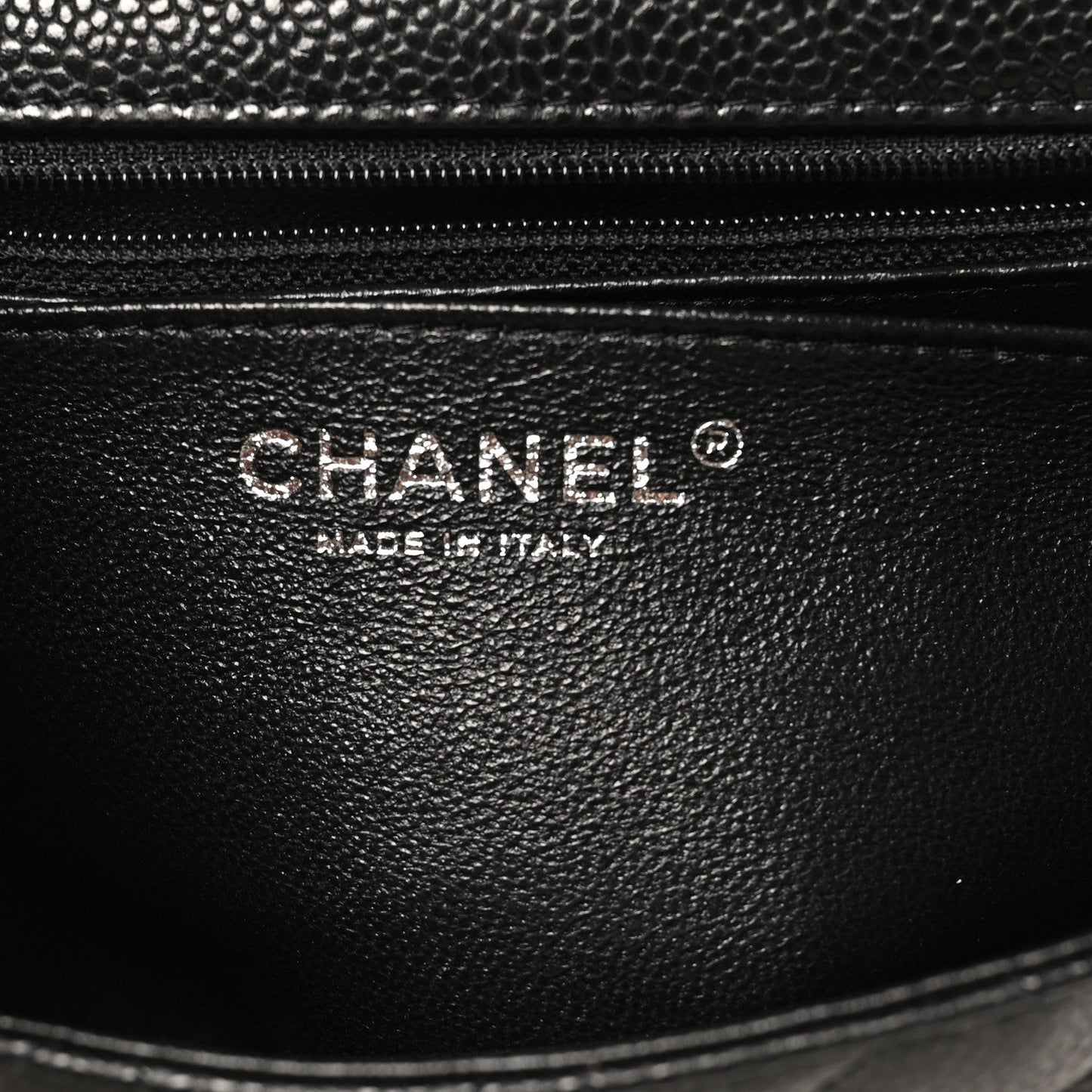 Caviar Quilted Mini Square Flap Black