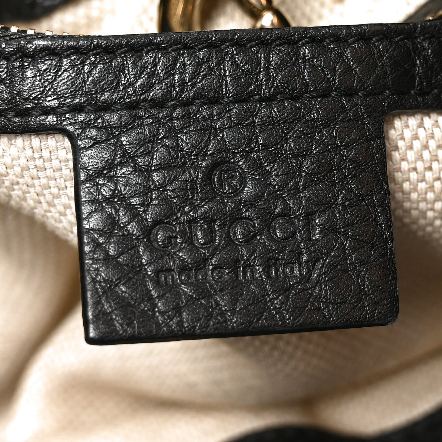Pebbled Calfskin Medium Soho Chain Shoulder Bag Black