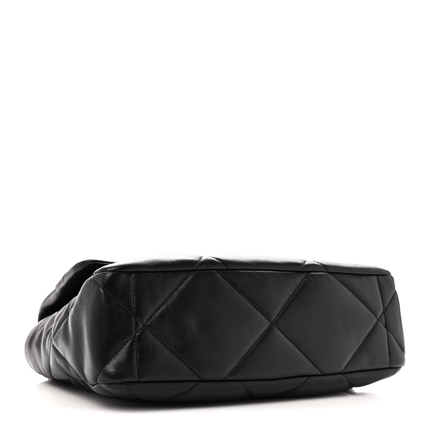 Lambskin Quilted Large Chanel 19 Flap Black