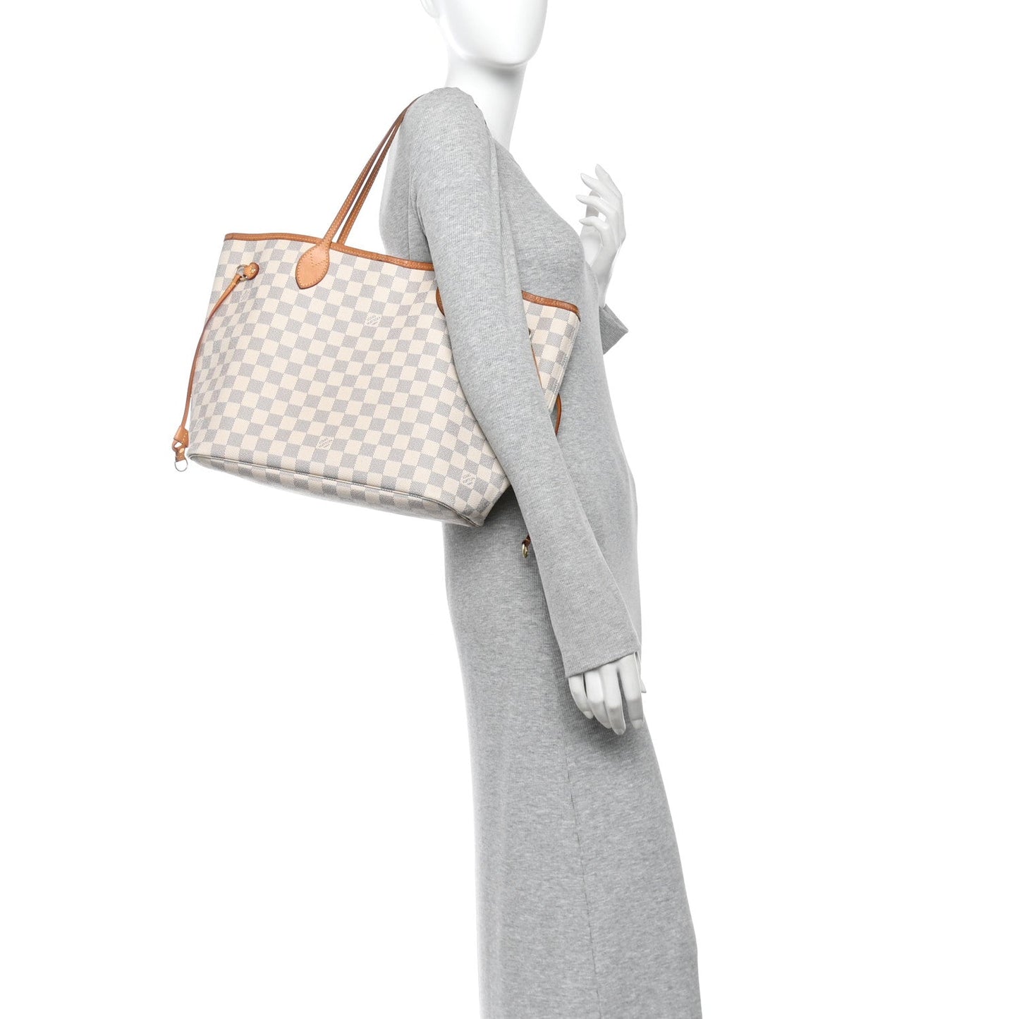 Damier Azur Neo Neverfull MM Rose Ballerine