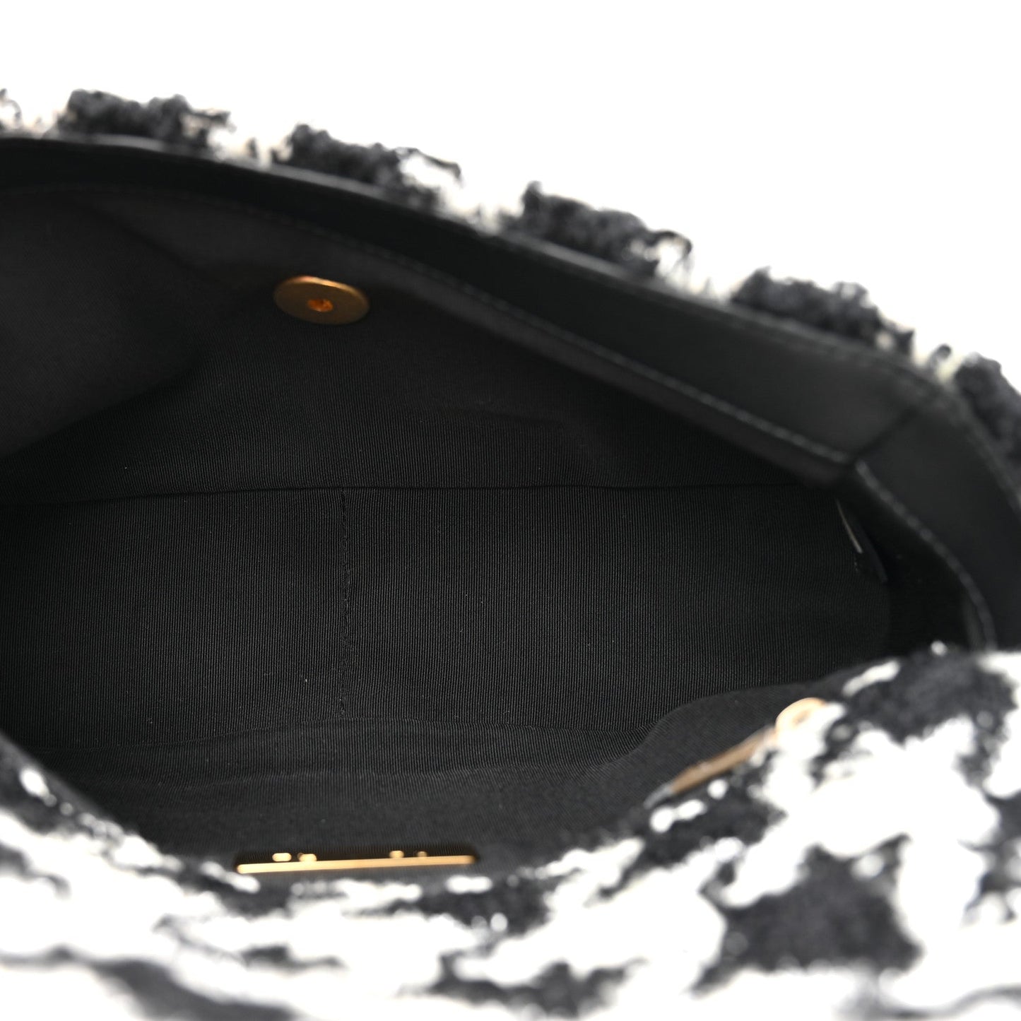 Tweed Quilted Medium Chanel 19 Flap Black Ecru White