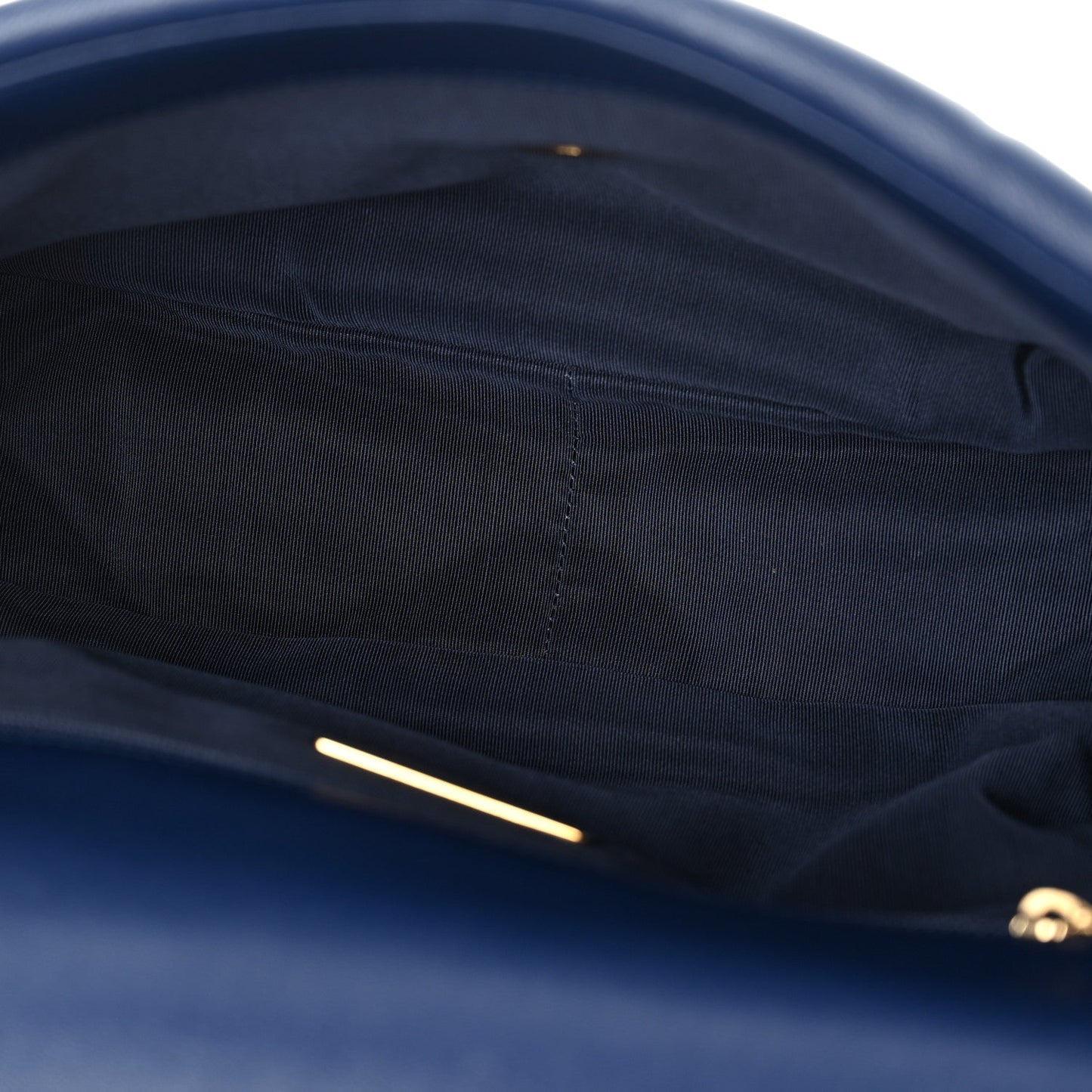 Goatskin Quilted Large Chanel 19 Flap Dark Blue