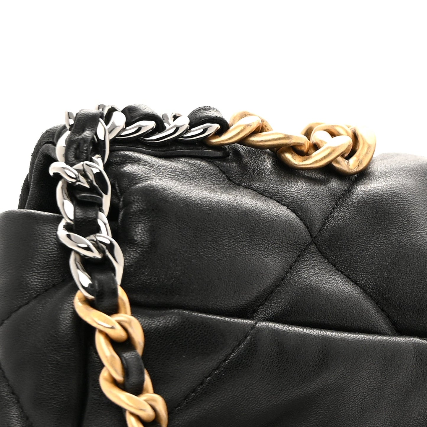 Lambskin Quilted Medium Chanel 19 Flap Black