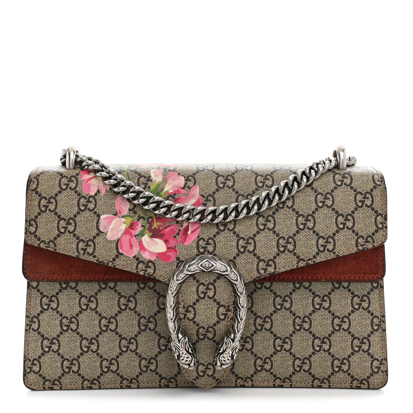 GG Supreme Monogram Blooms Small Dionysus Shoulder Bag Beige Multicolor Dry Rose