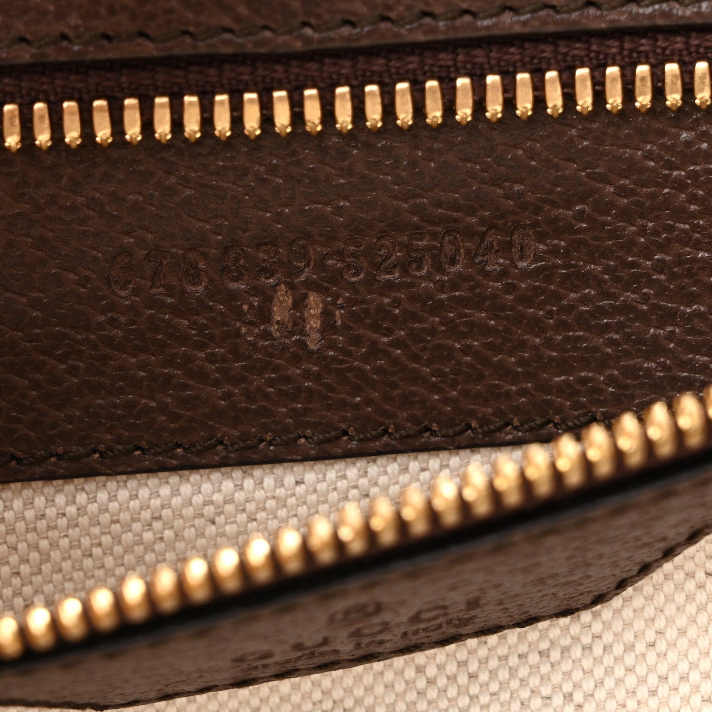 Monogram Jumbo GG Textured Dollar Calfskin Web Tote Bag Camel Ebony New Acero