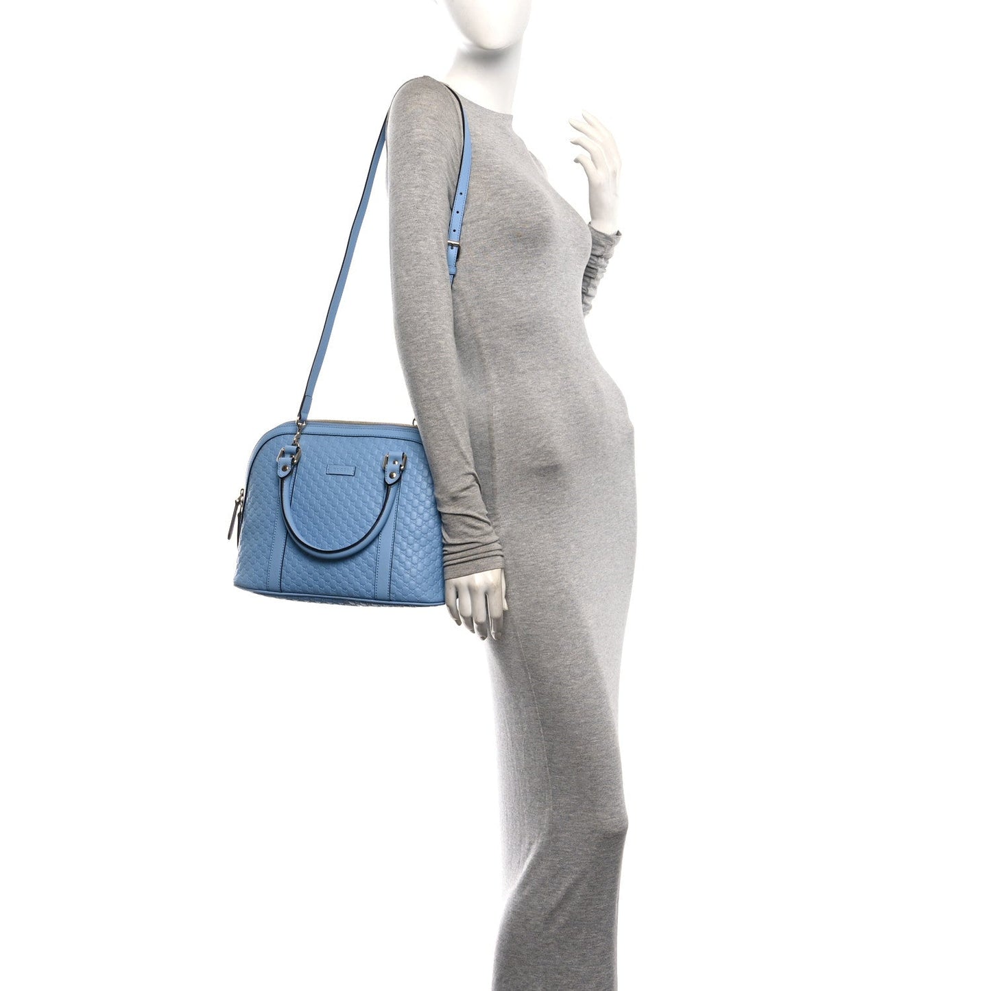 Microguccissima Medium Dome Bag Mineral Blue
