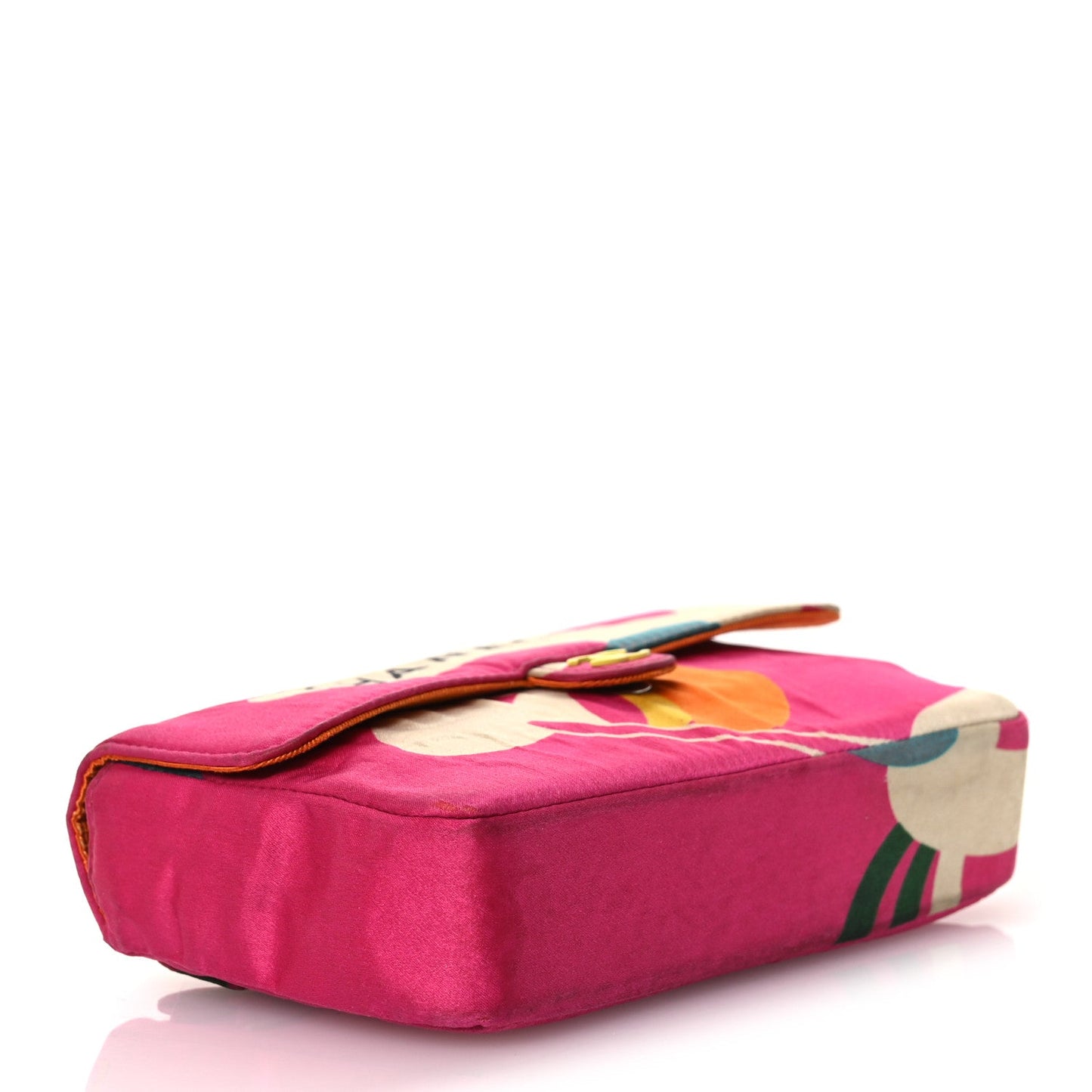 Satin Mini Convertible Flap Pink Multicolor