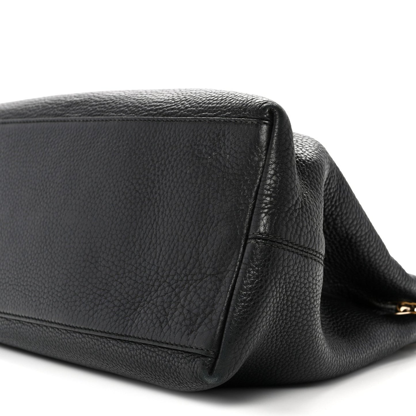 Pebbled Calfskin Medium Soho Chain Shoulder Bag Black
