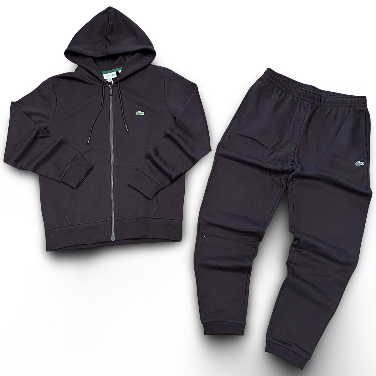 LACOSTE FUll ZIP HOODED CLASSIC SWEATSUIT Men’s -BROWN-3LA