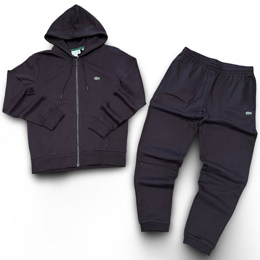 LACOSTE FUll ZIP HOODED CLASSIC SWEATSUIT Men’s -BROWN-3LA
