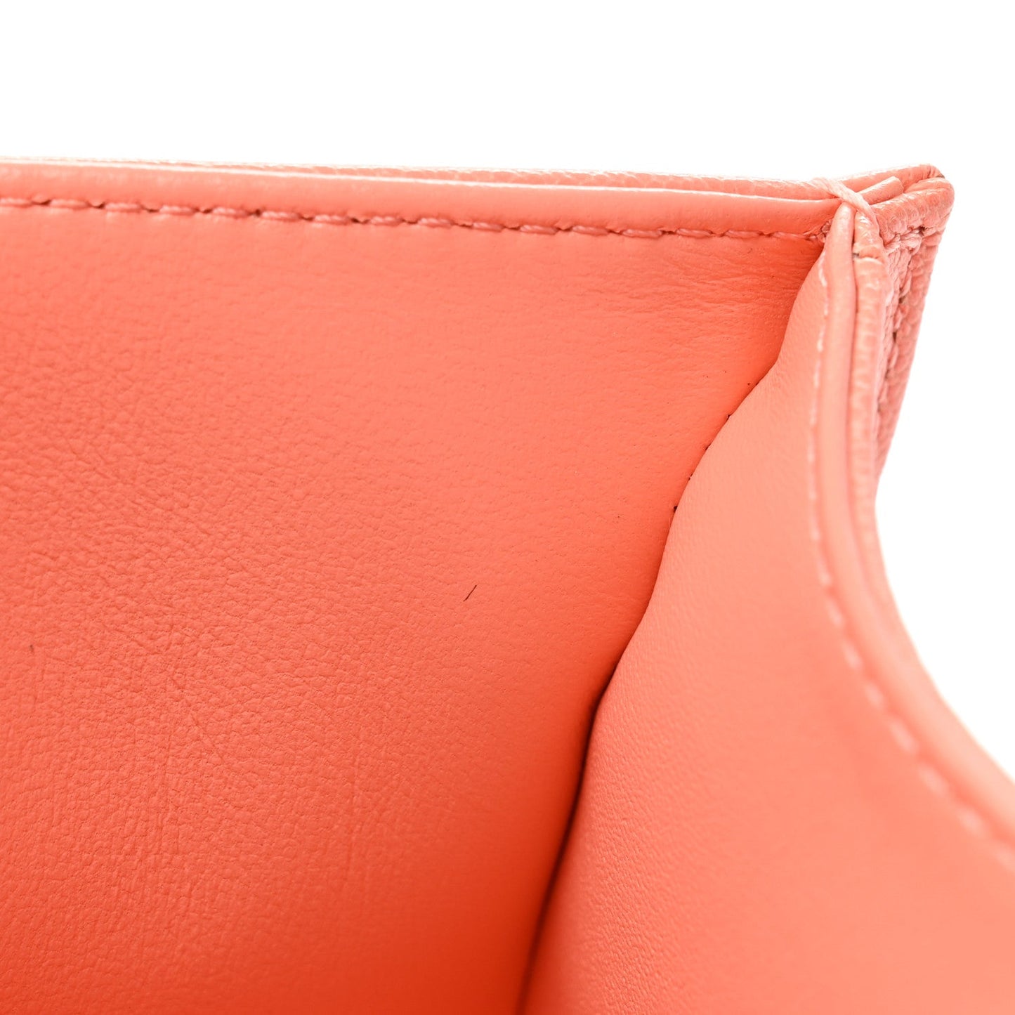 Caviar Chevron Quilted Small Boy Flap Orange