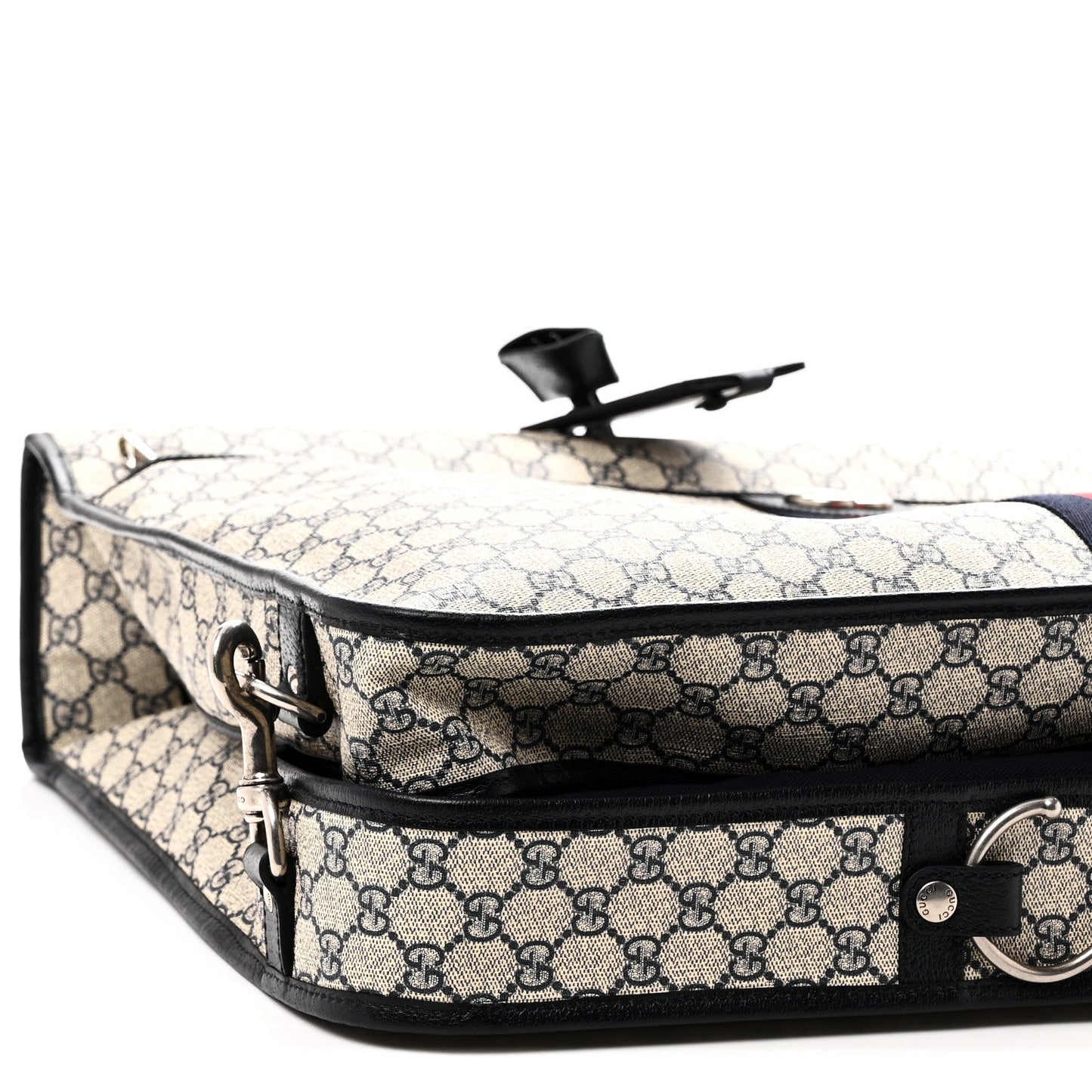 GG Supreme Monogram Web Savoy Garment Bag Beige Blue