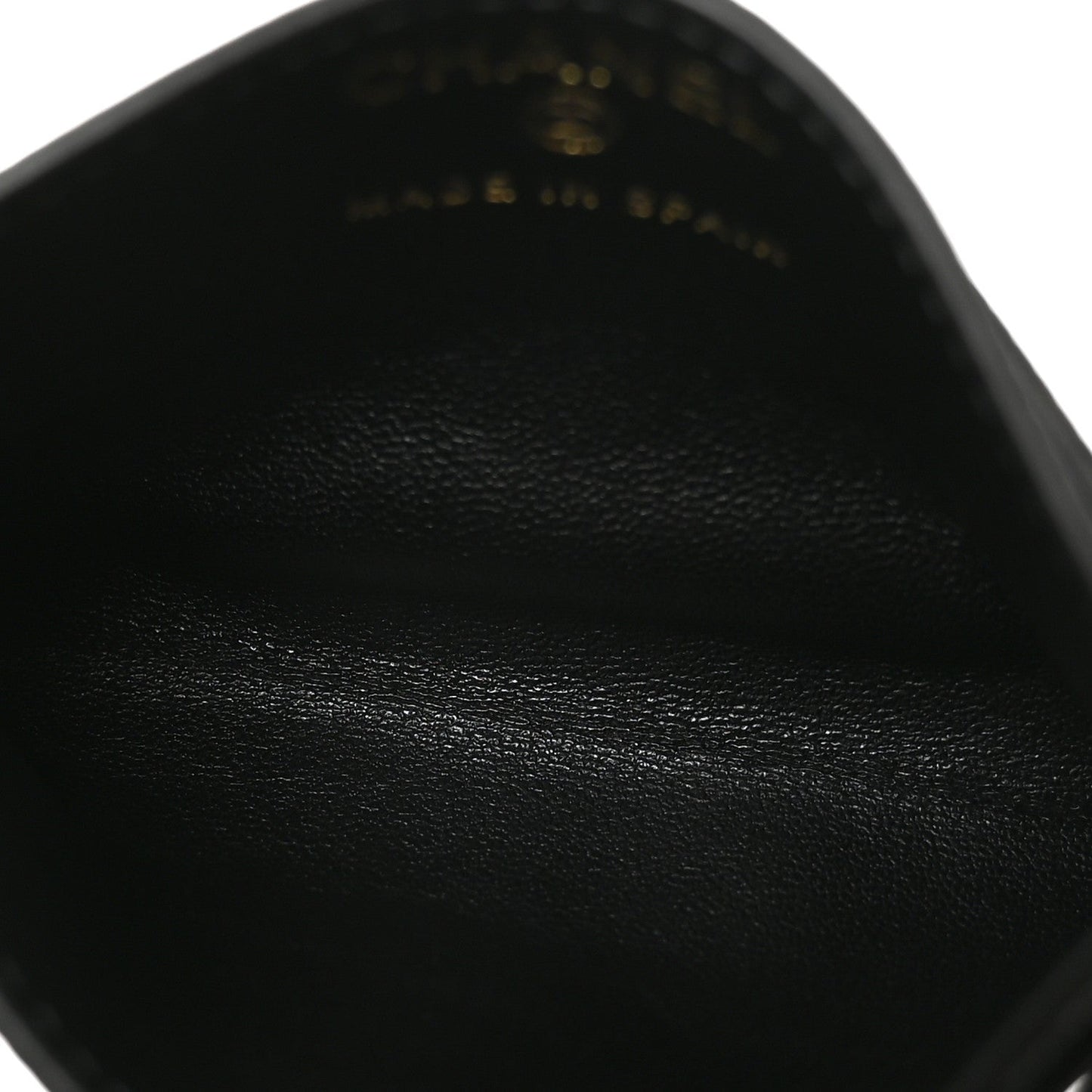 Calfskin Lizard Embossed Card Holder Gold Black