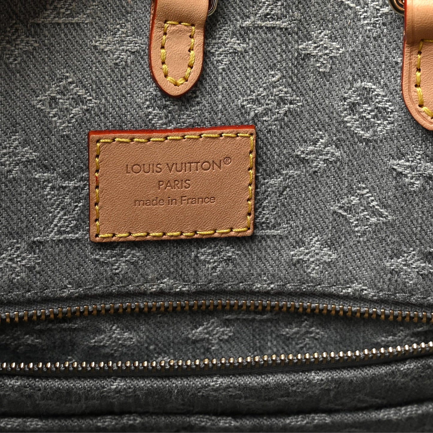 Monogram Denim Onthego MM Washed Gray