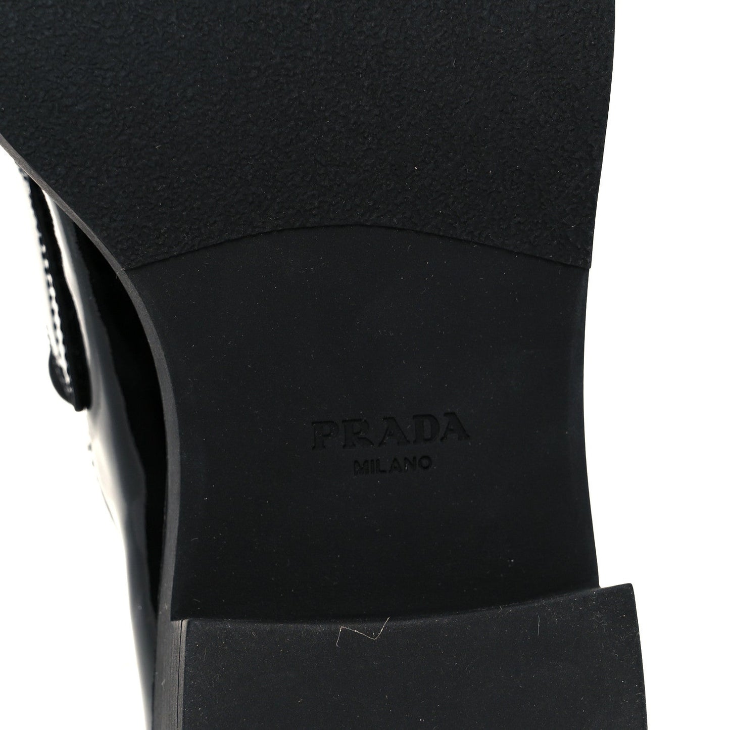 Vernice Metal Triangle Logo 50mm Loafers 39.5 Black