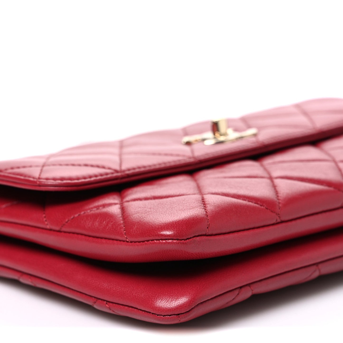 Lambskin Quilted Medium Trendy CC Flap Dark Pink