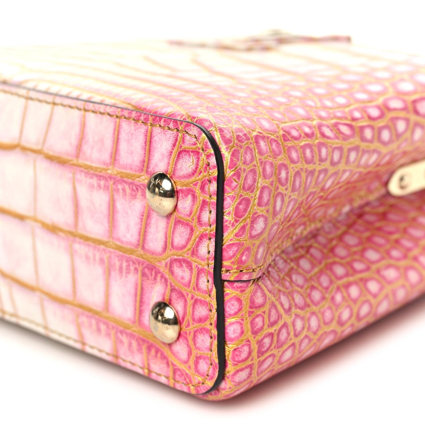 Crocodile Mini Capucines Sahara Rose
